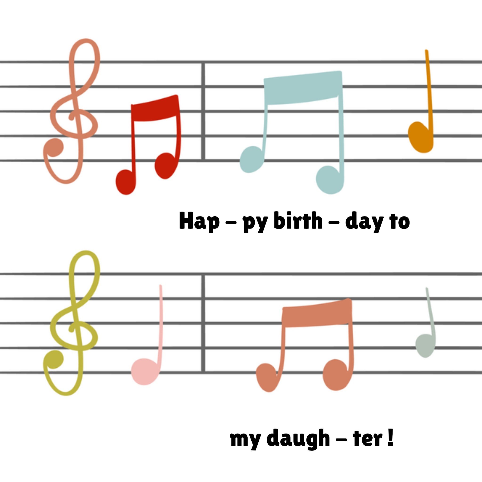 Greetz Verjaardagskaart My daughter! Vierkant