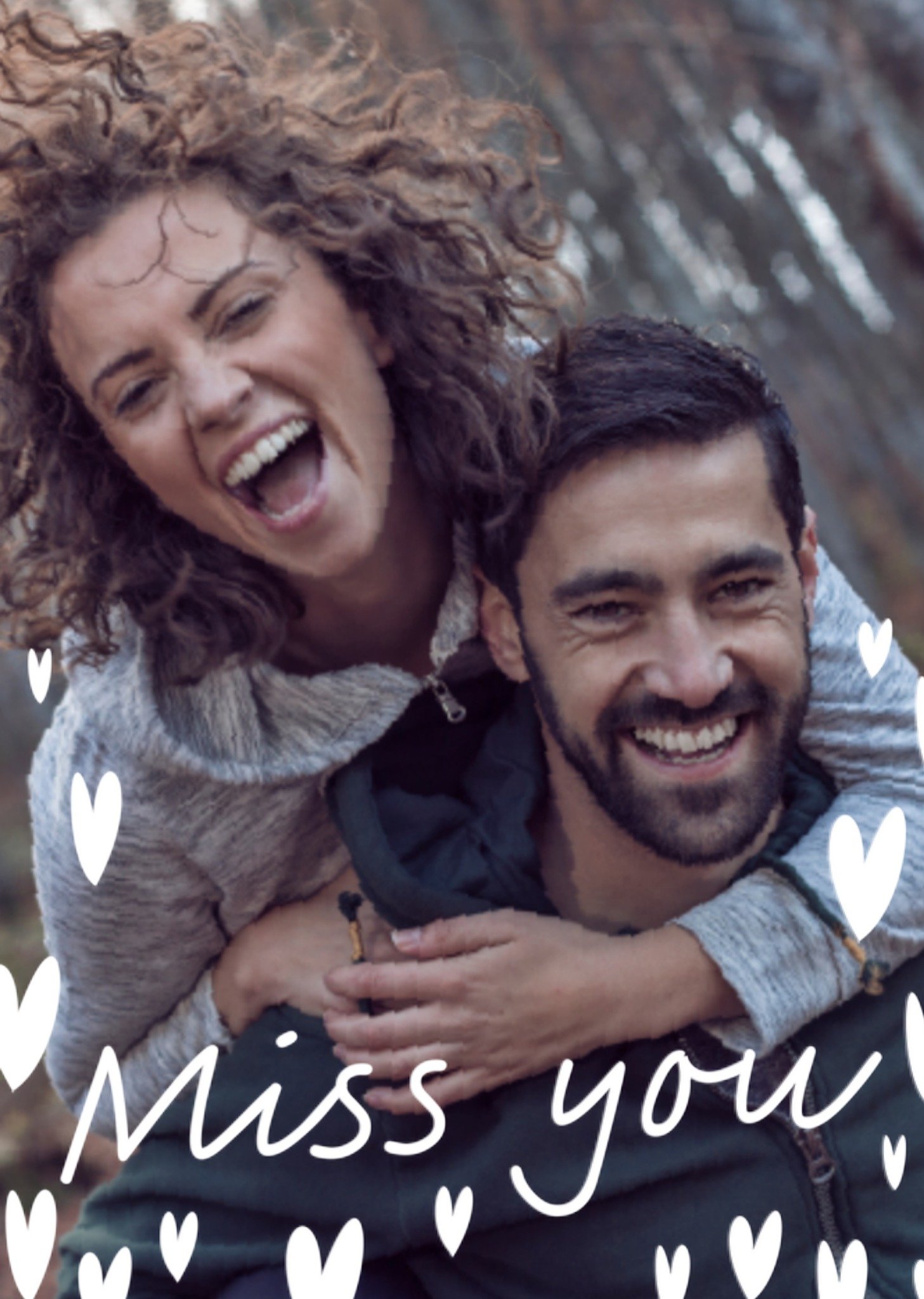 Greetz Valentijnskaart Miss you met foto Standard Card