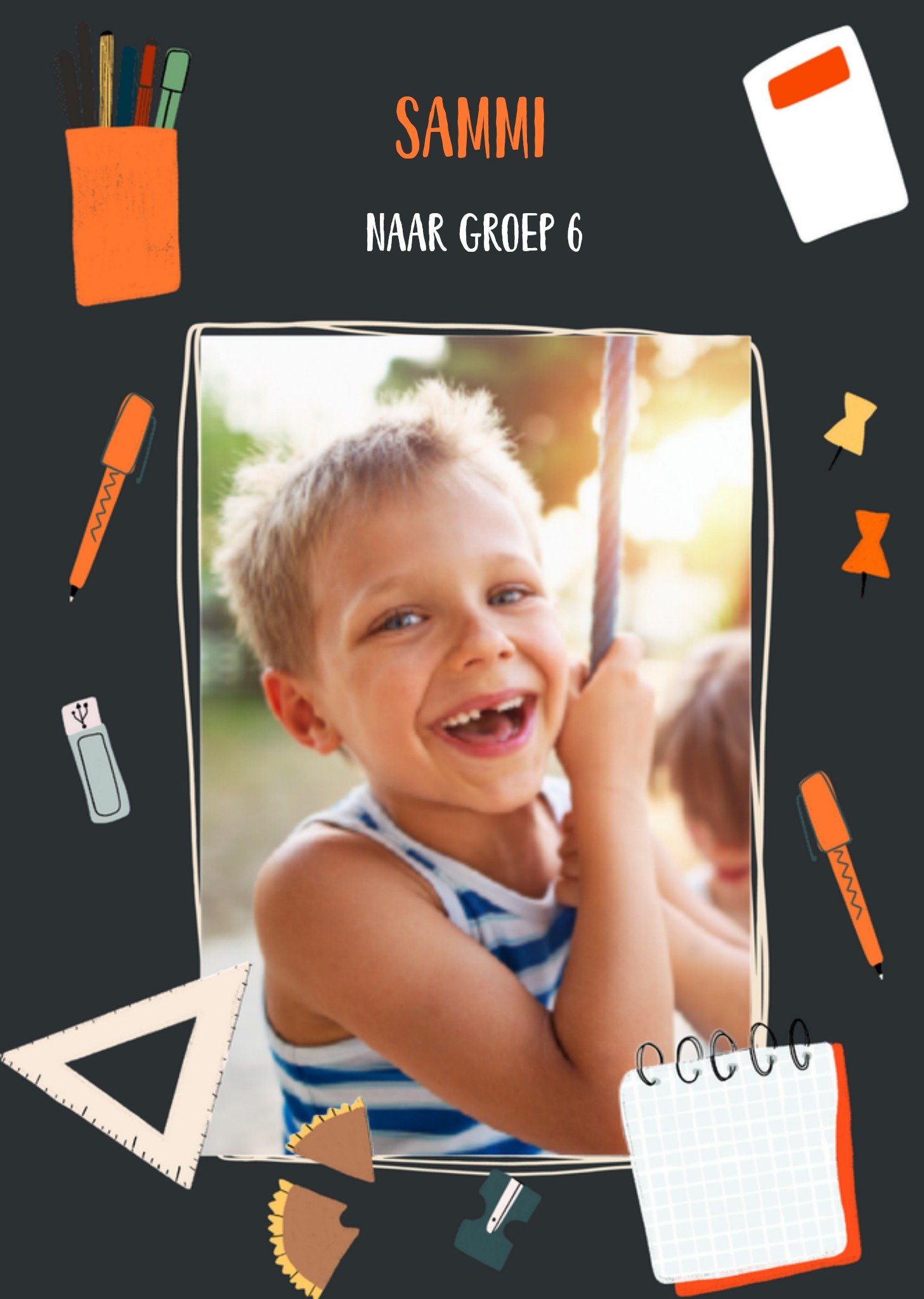 Back to school fotokaart met naam Kaart Greetz