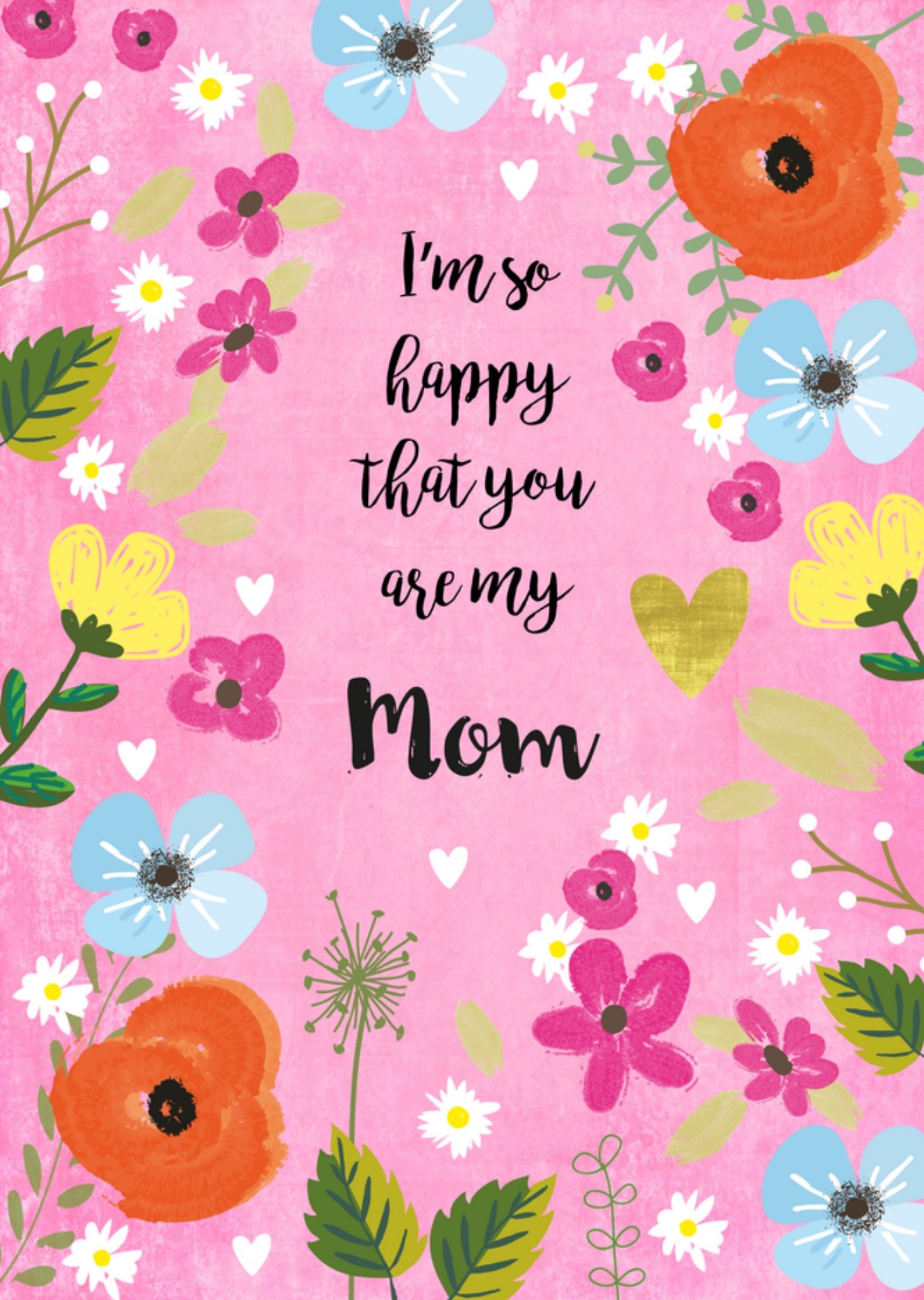 Moederdagkaart bloemen Kaart Tsjip