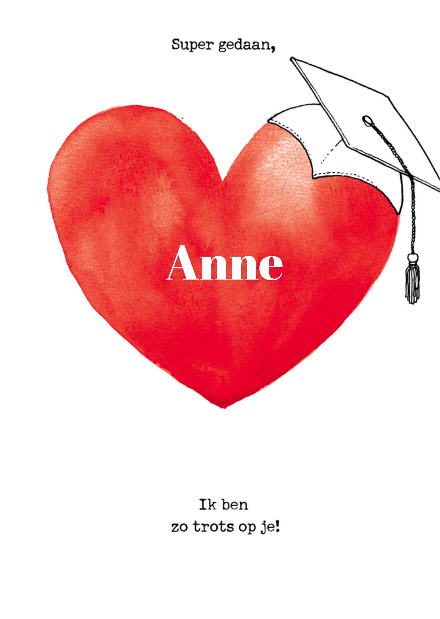 Geslaagd kaart met naam Kaart Bright Spot