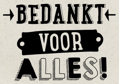 Bedankt voor alles