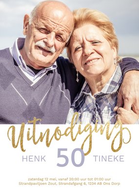 Huwelijksjubileum kaart 50 jaar