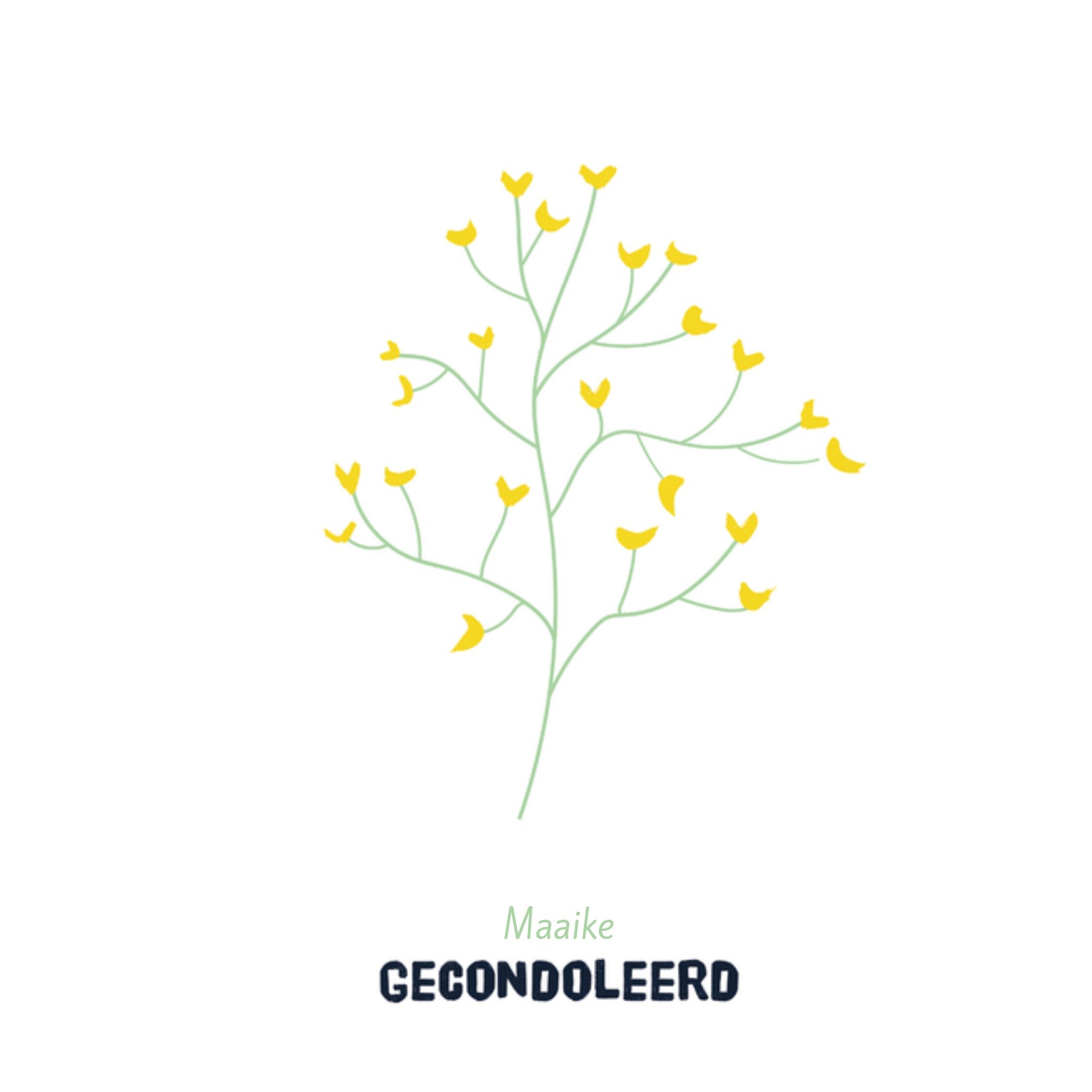 Kitchen of Smiles Condoleancekaart met naam Vierkant