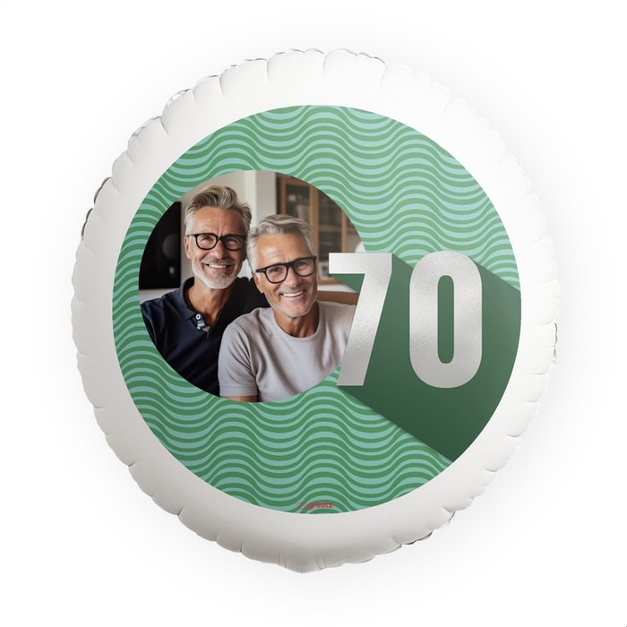 Ballon | 70 jaar | Foto aanpasbaar