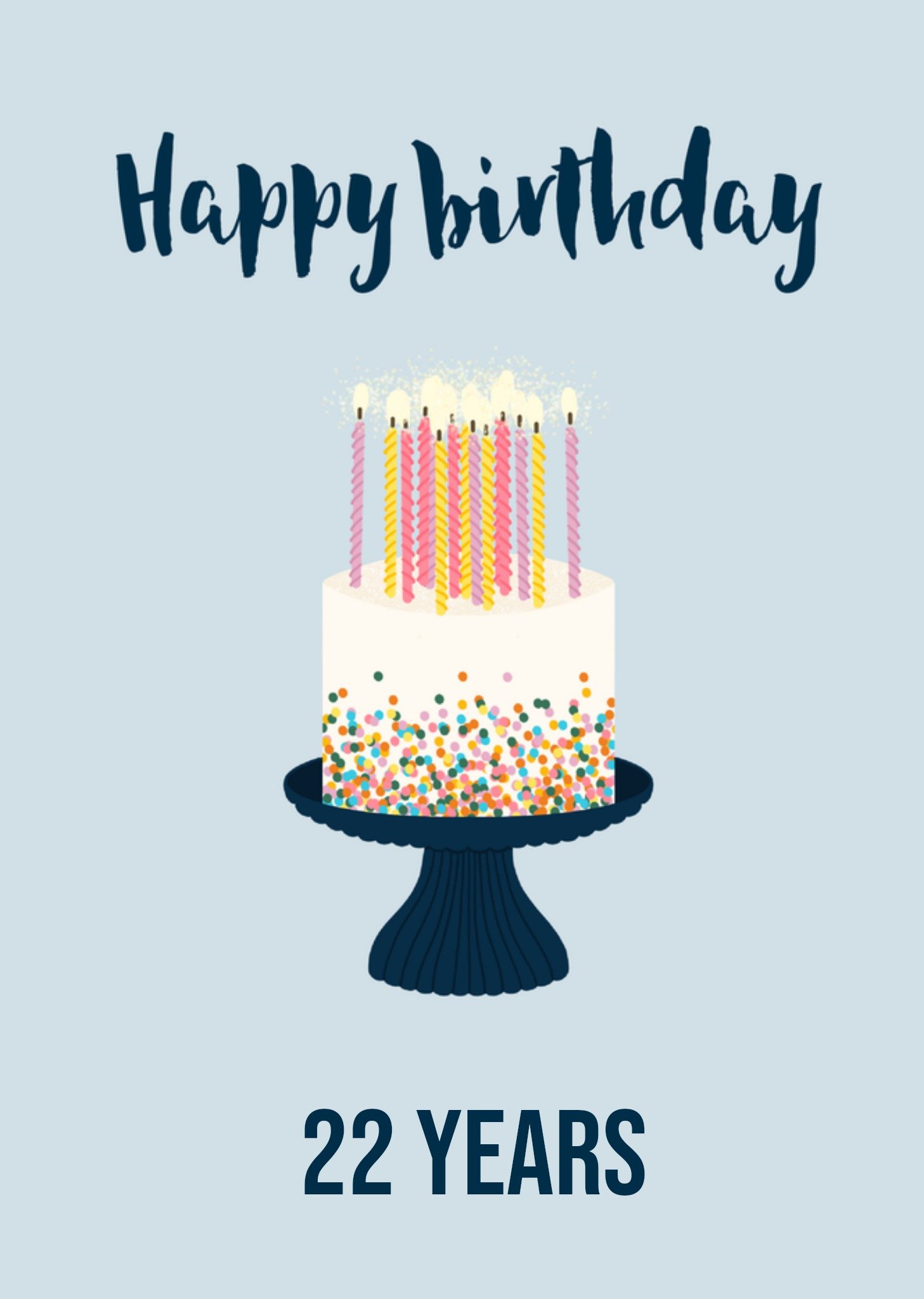 Verjaardagskaart Taart Vrolijk Kaart Greetz