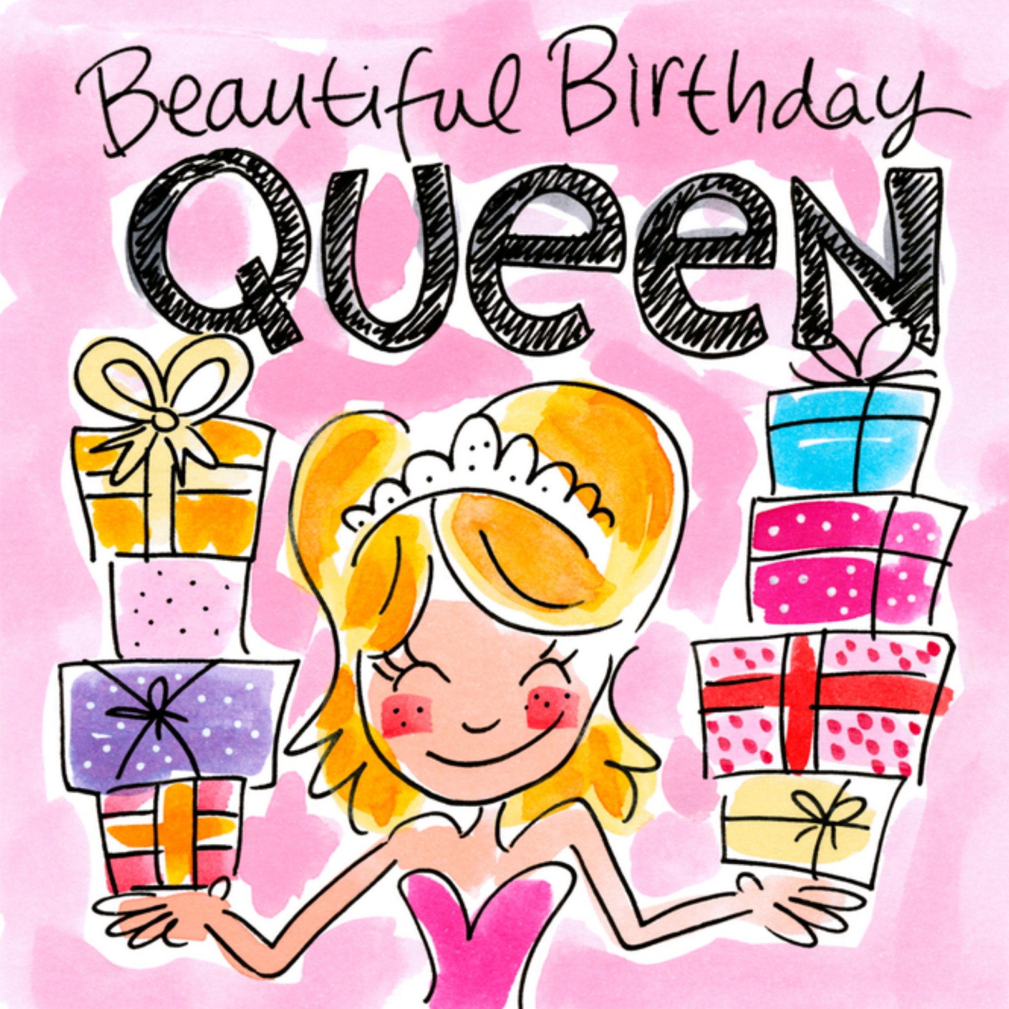 Blond Amsterdam | Beautiful birthday queen | Giant Square Card 13