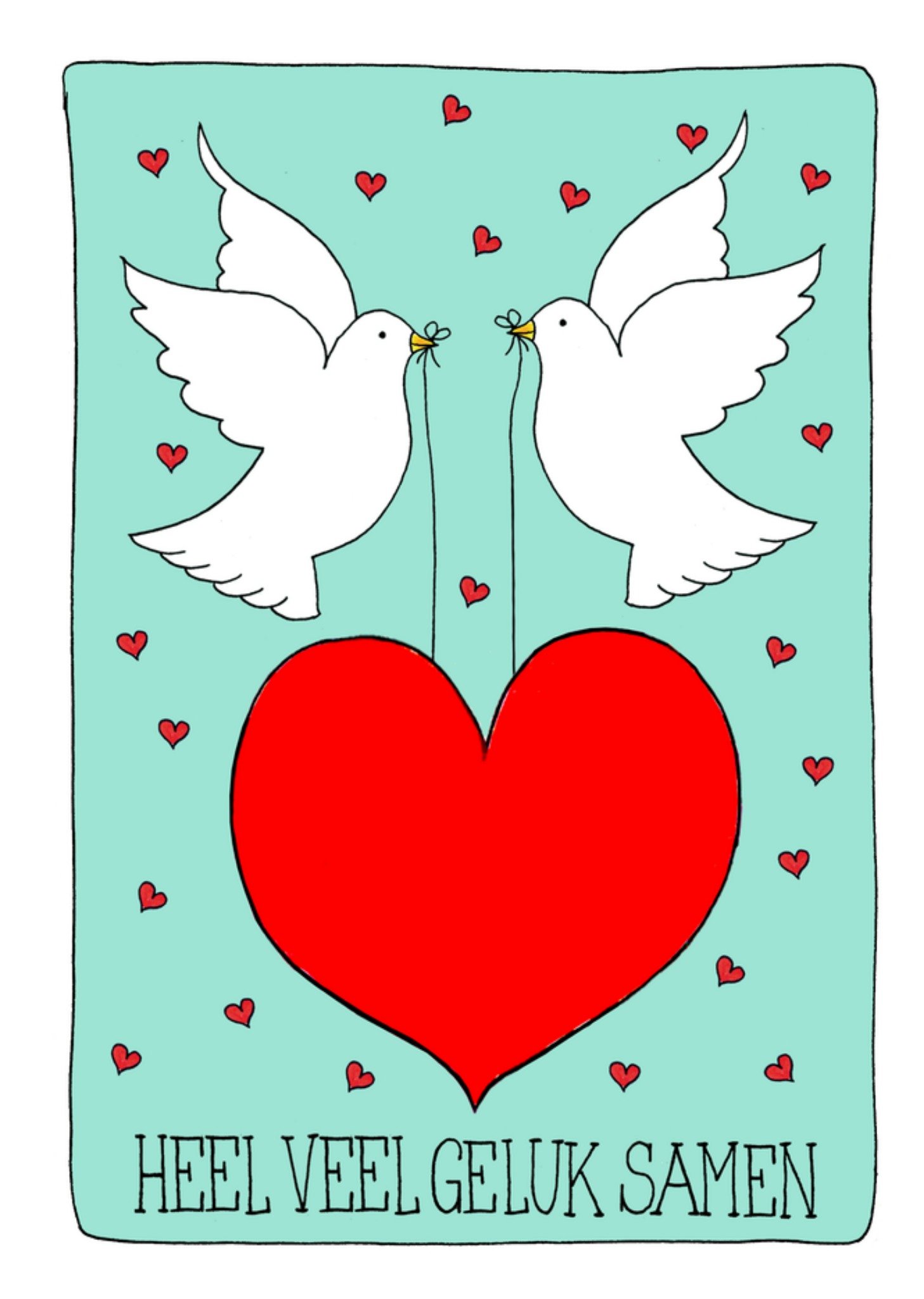 Huwelijkskaart Illustratie Kaart Sandysign