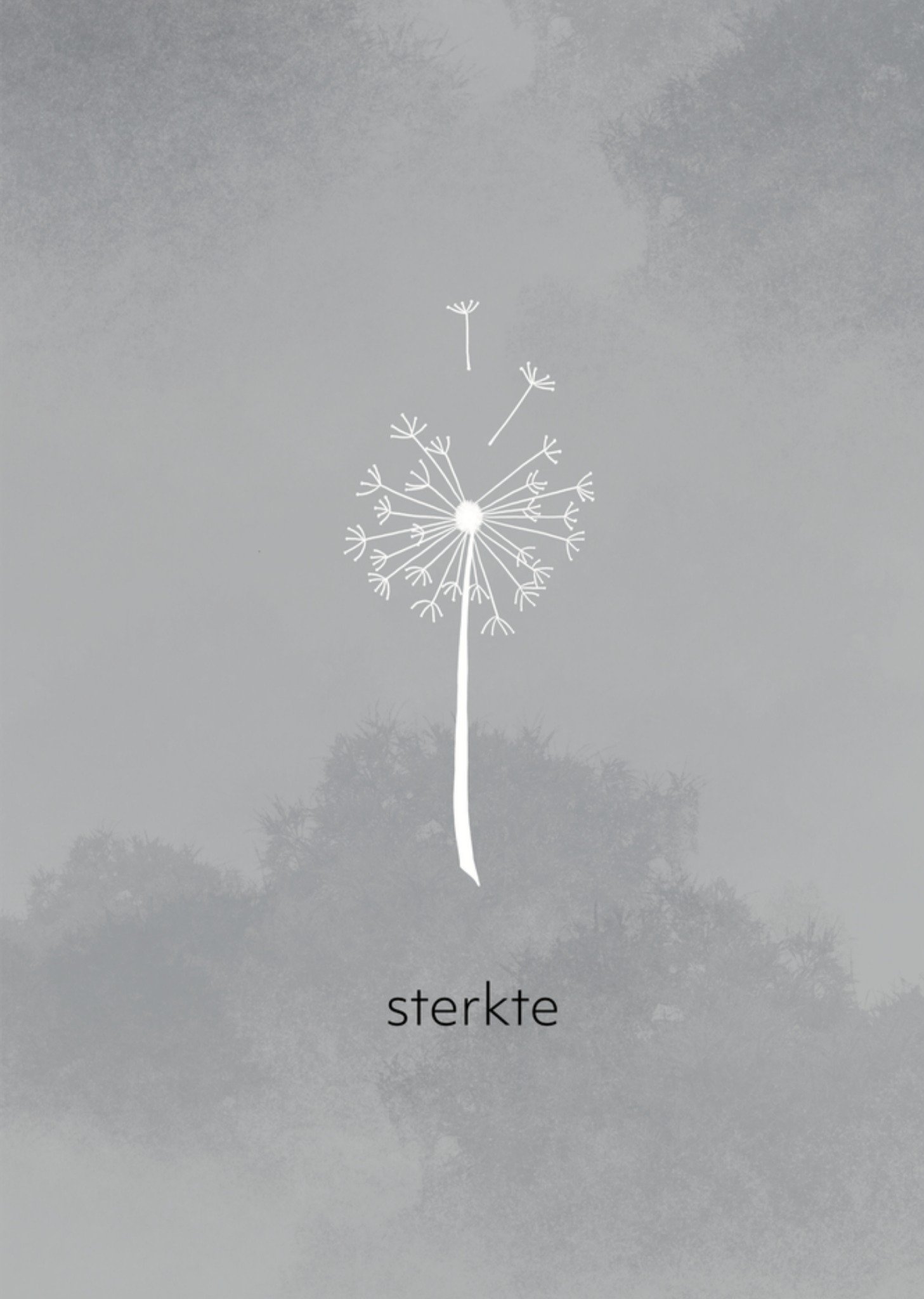 De Merkwaardige Studio Condoleancekaart Paardebloem Kaart De merkwaardige studio