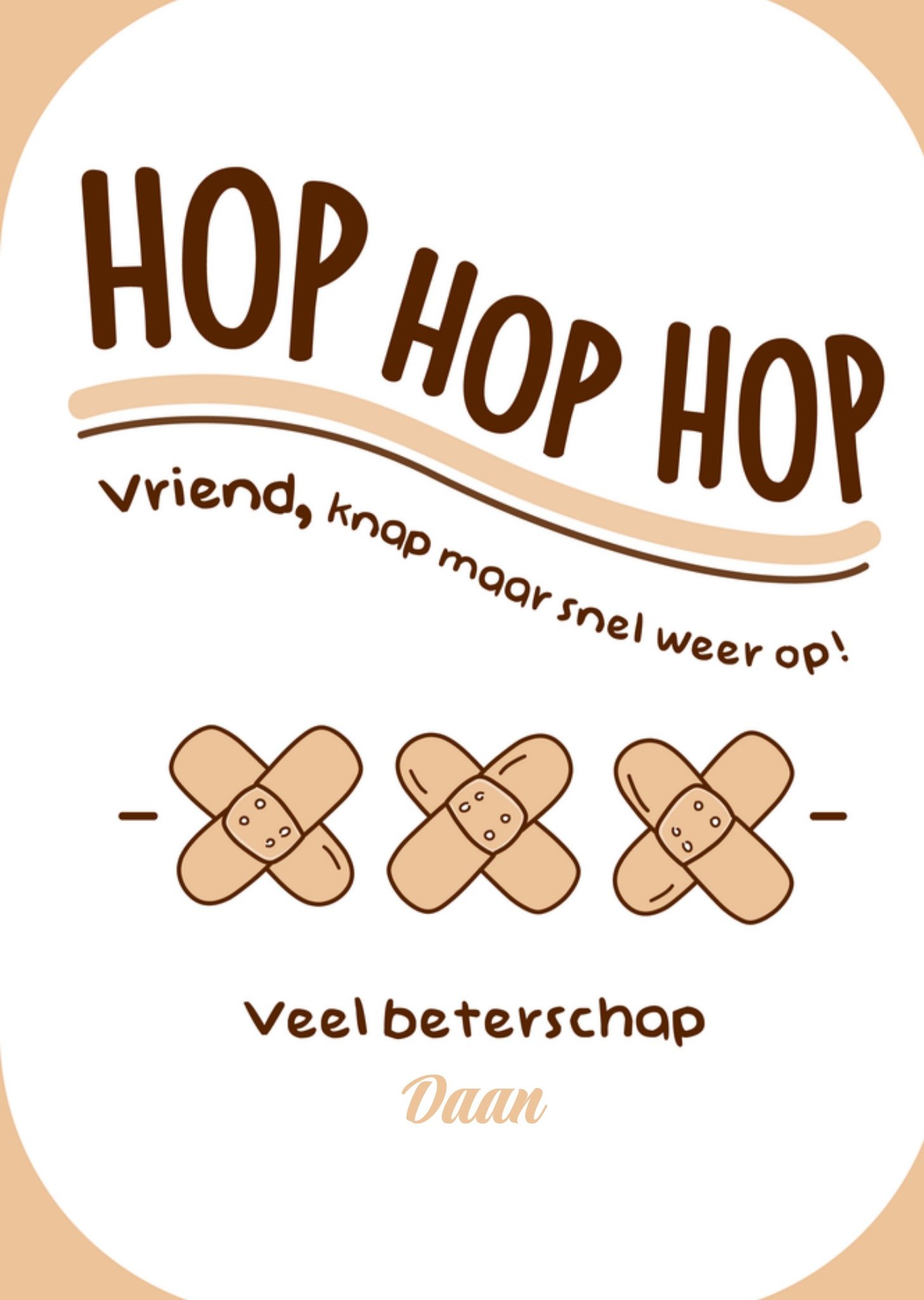 Beterschapskaart Knap maar snel weer op! Kaart Liefs Jansje