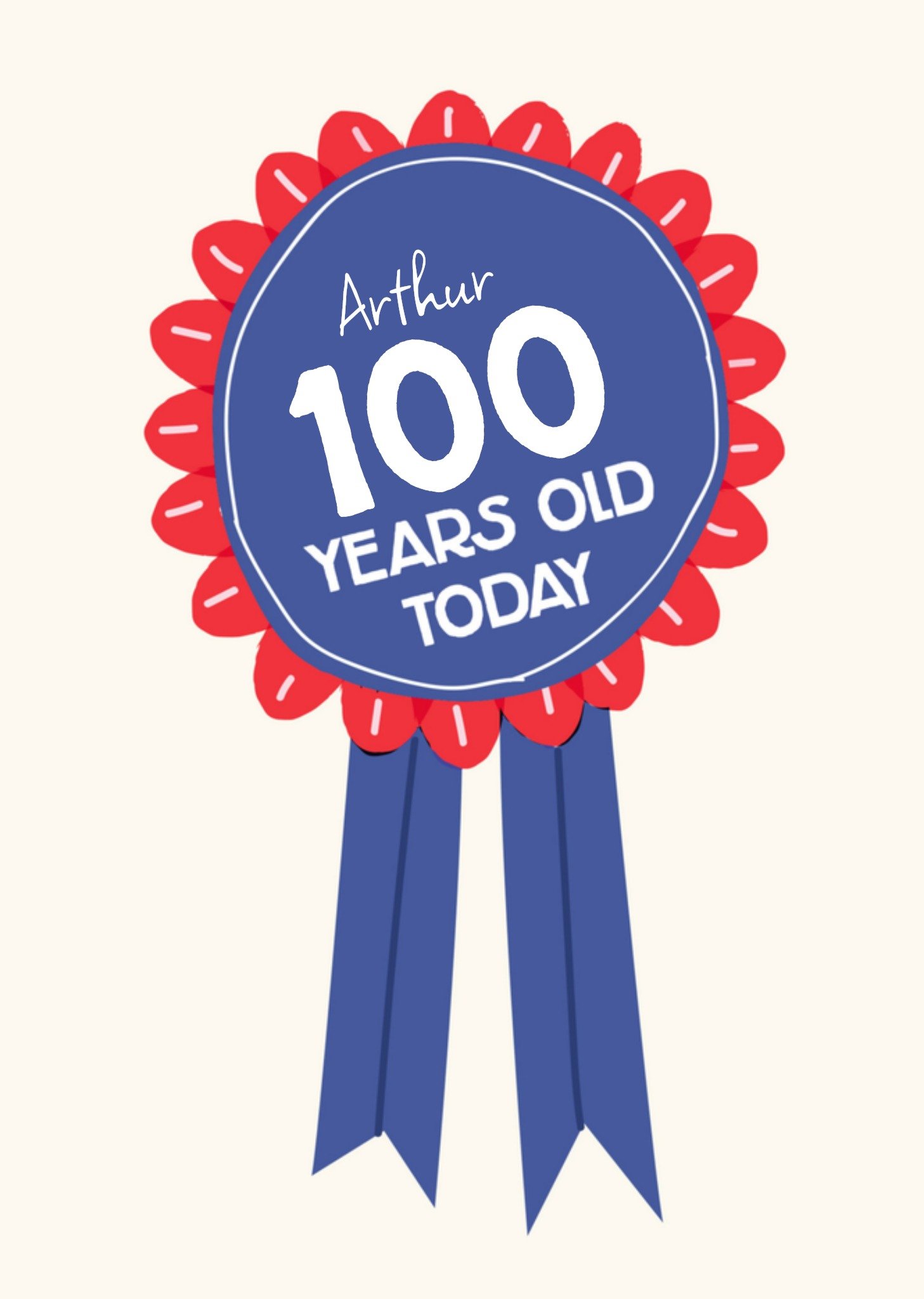 Verjaardagskaart vaantje 100 jaar Greetz