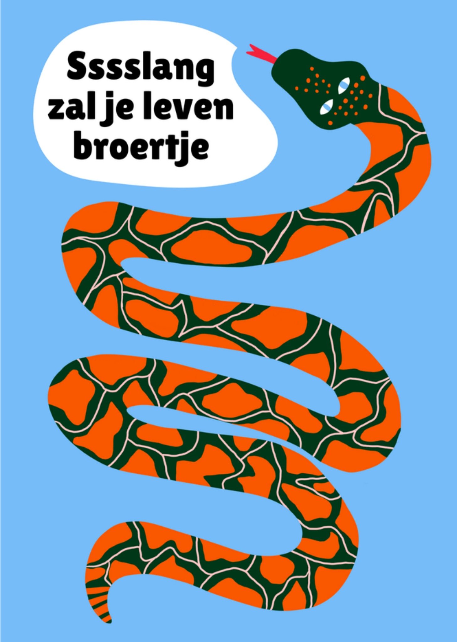 Greetz Verjaardagskaart Broertje Slang Standard Card