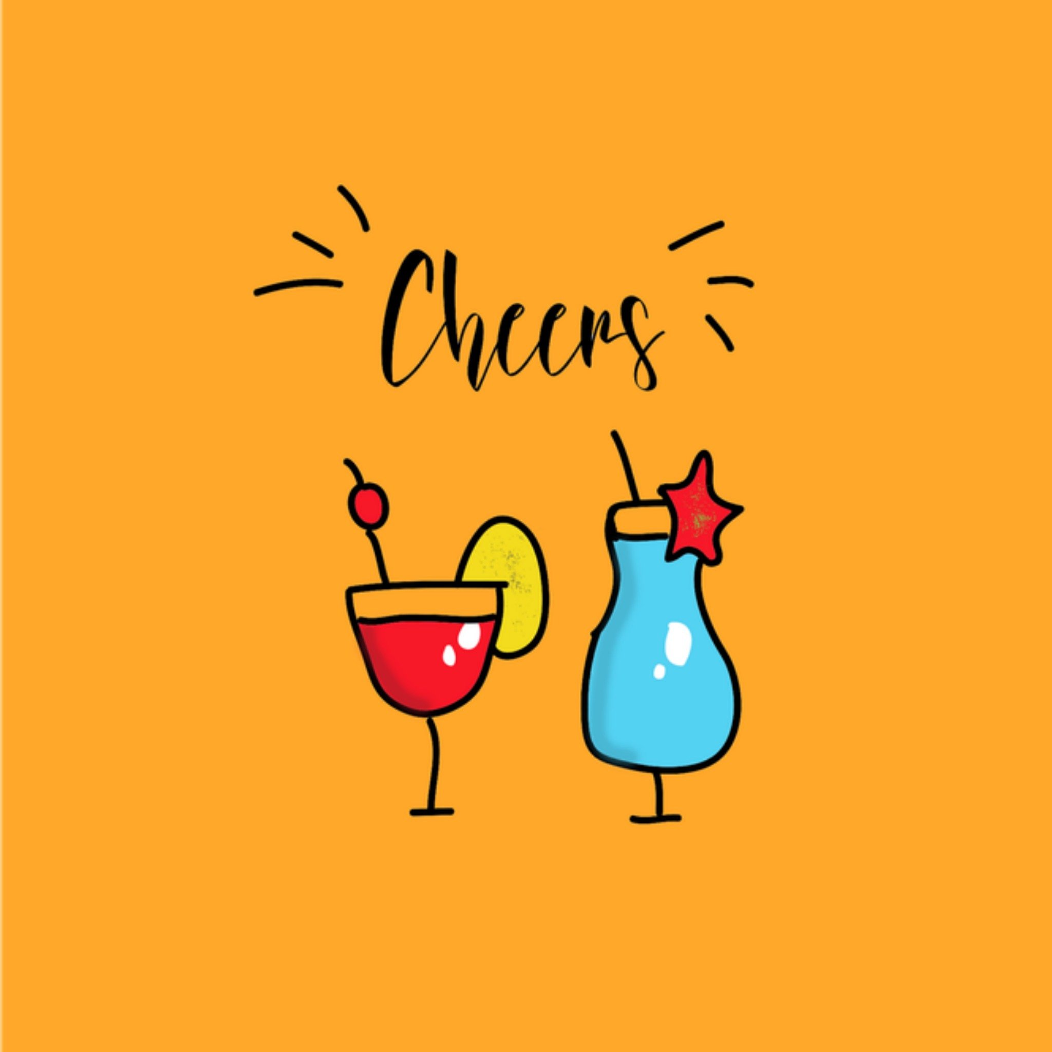 Verjaardagskaart Cheers Vierkante Kaart Studio Marloes