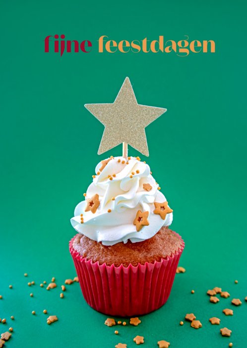 Photoflash | Kerstkaart | Cupcake | Fijne feestdagen