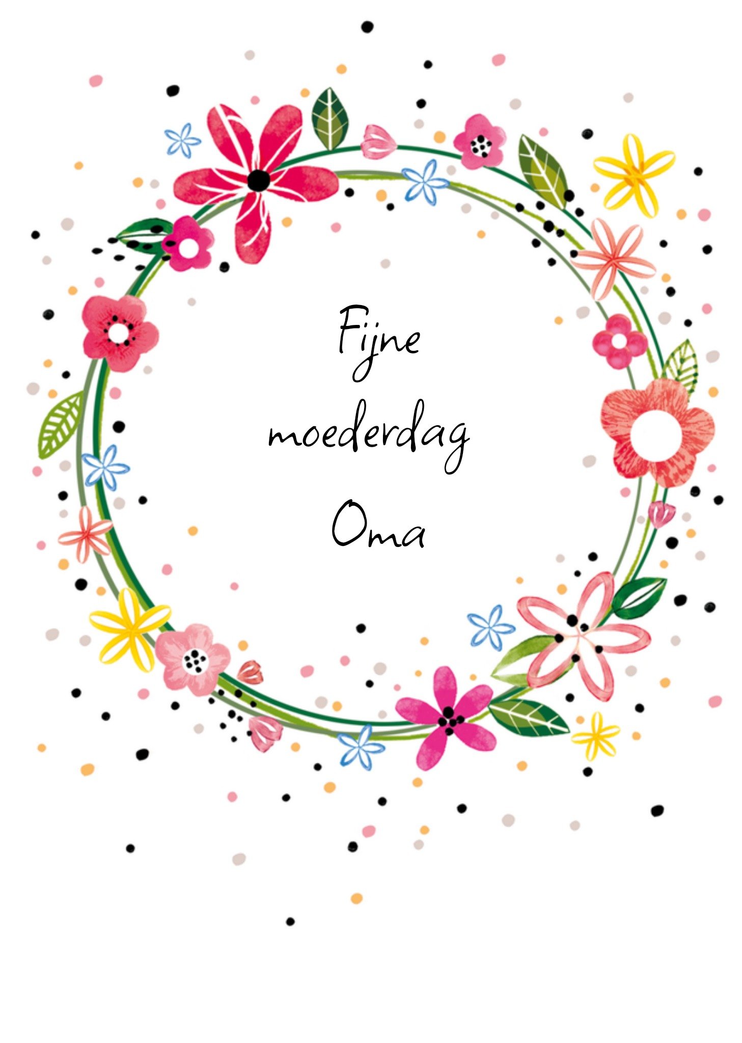 Moederdagkaart oma bloemen Kaart Paperlink