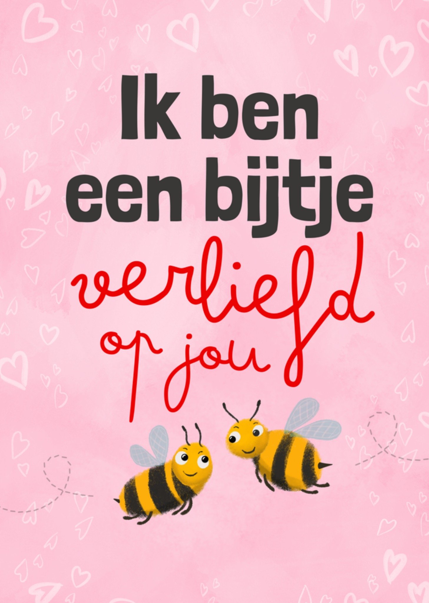 Patricia Hooning Valentijnskaart Ik ben een bijtje verliefd op jou Kaart Fishuals