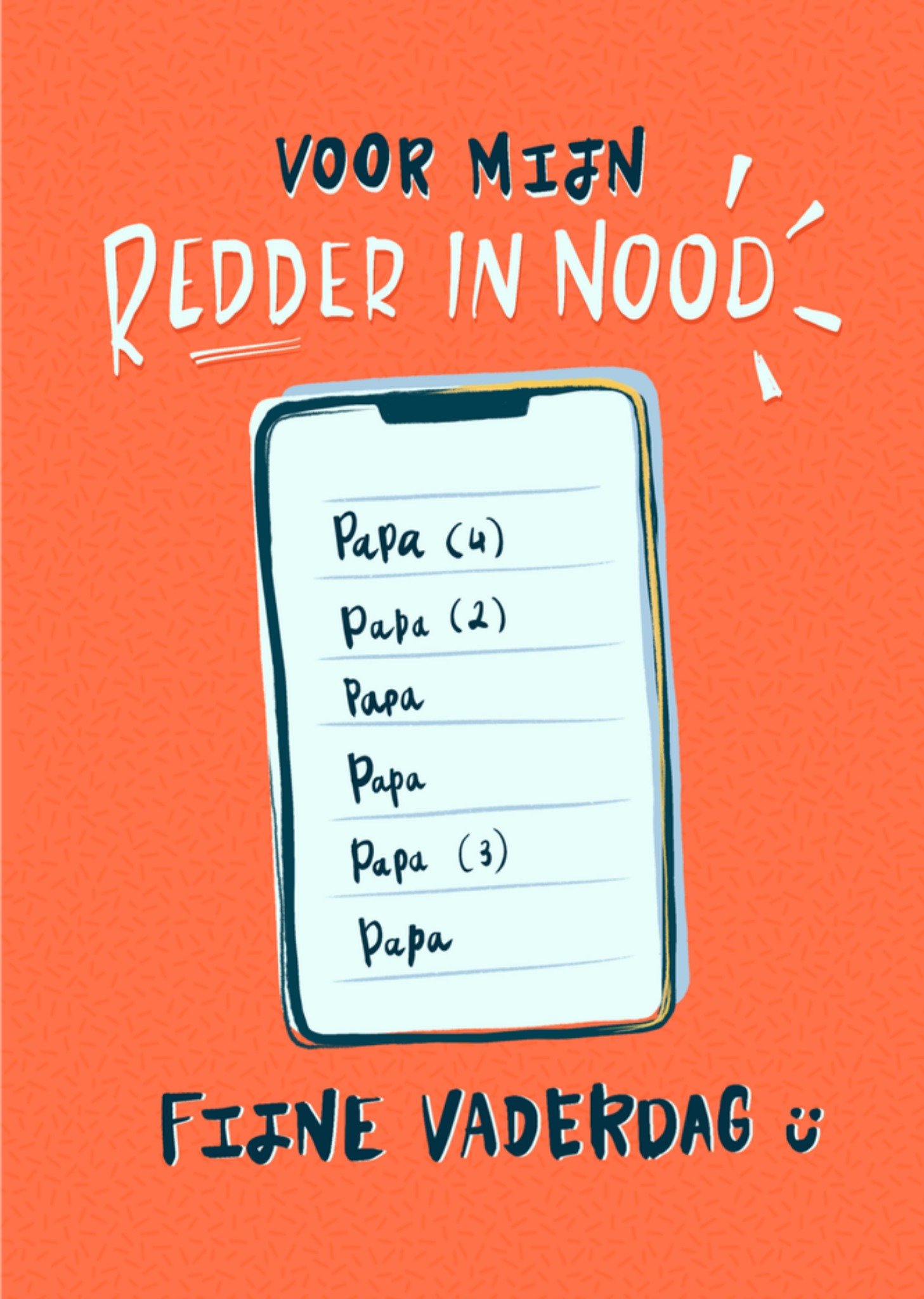 Greetz Vaderdagkaart Redder in nood Standard Card