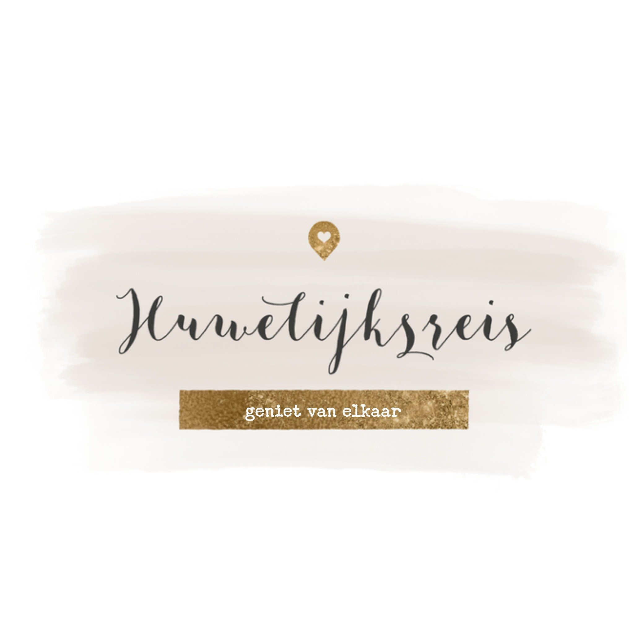 Greetz Huwelijkskaart Huwelijksreis tekst Vierkant