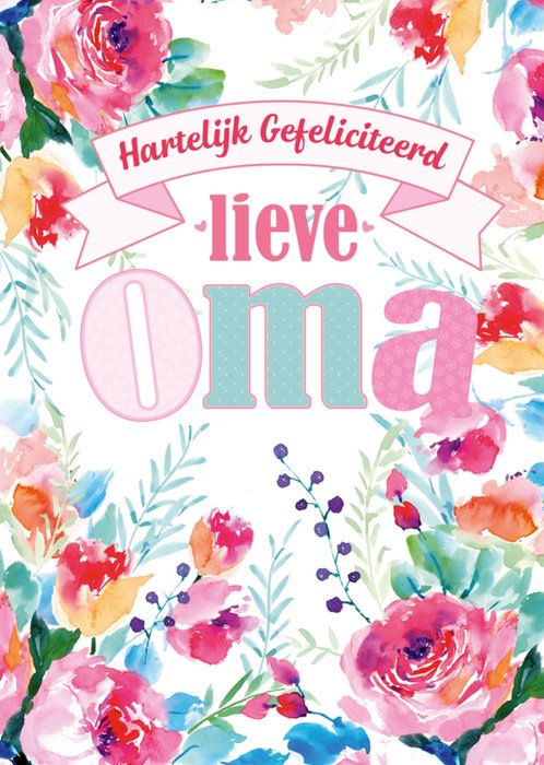 Paperclip | Verjaardagskaart | Lieve oma