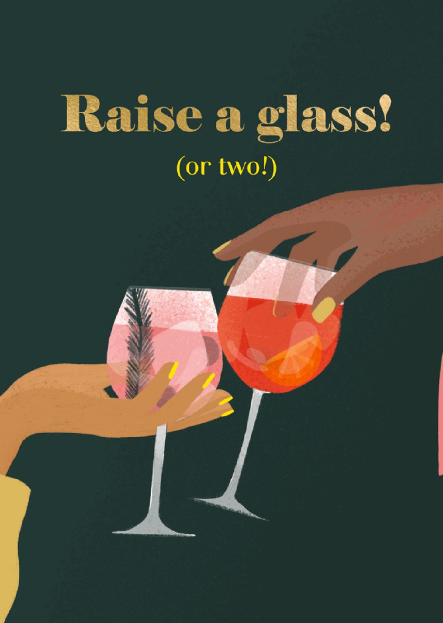 Dinner of borrel uitnoidiging Glas Proost Greetz