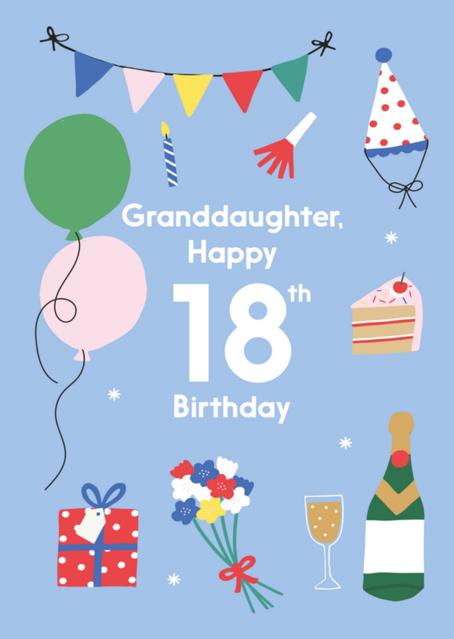 Verjaardagskaart Granddaughter 18 Kaart Greetz