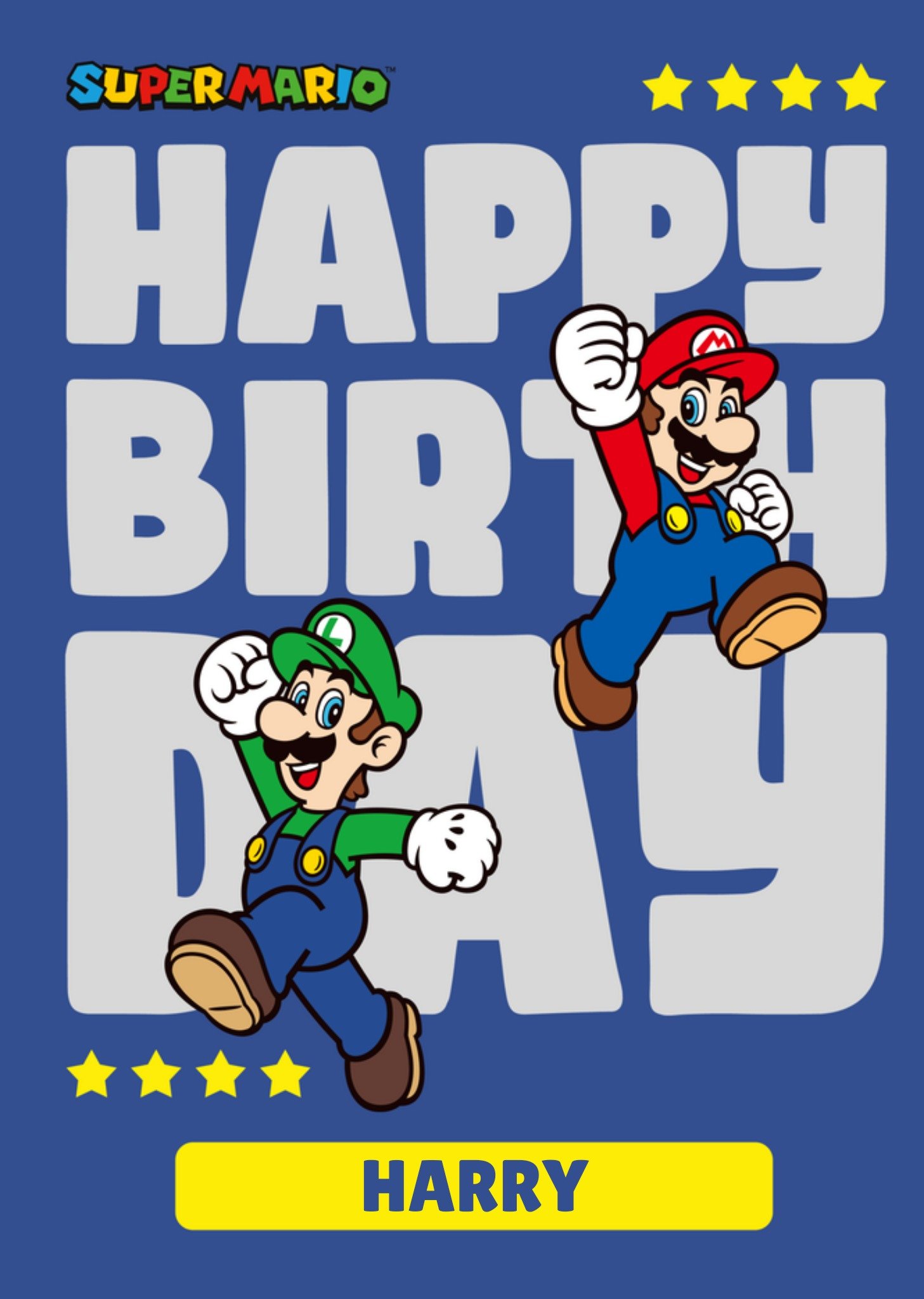 Greetz Super Mario Verjaardagskaart Happy Birthday Standard Card