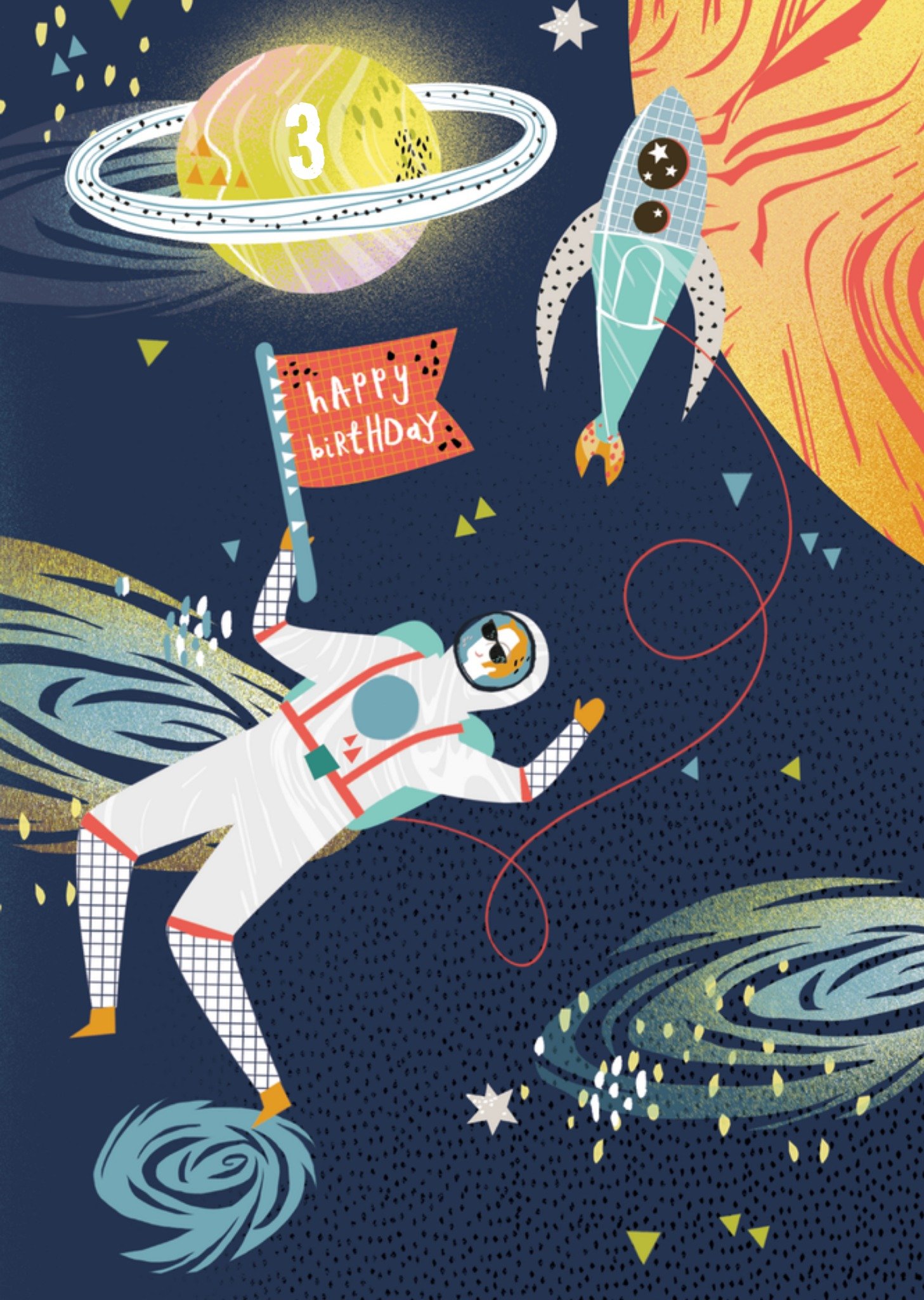 Verjaardagskaart Space Kaart Hotchpotch