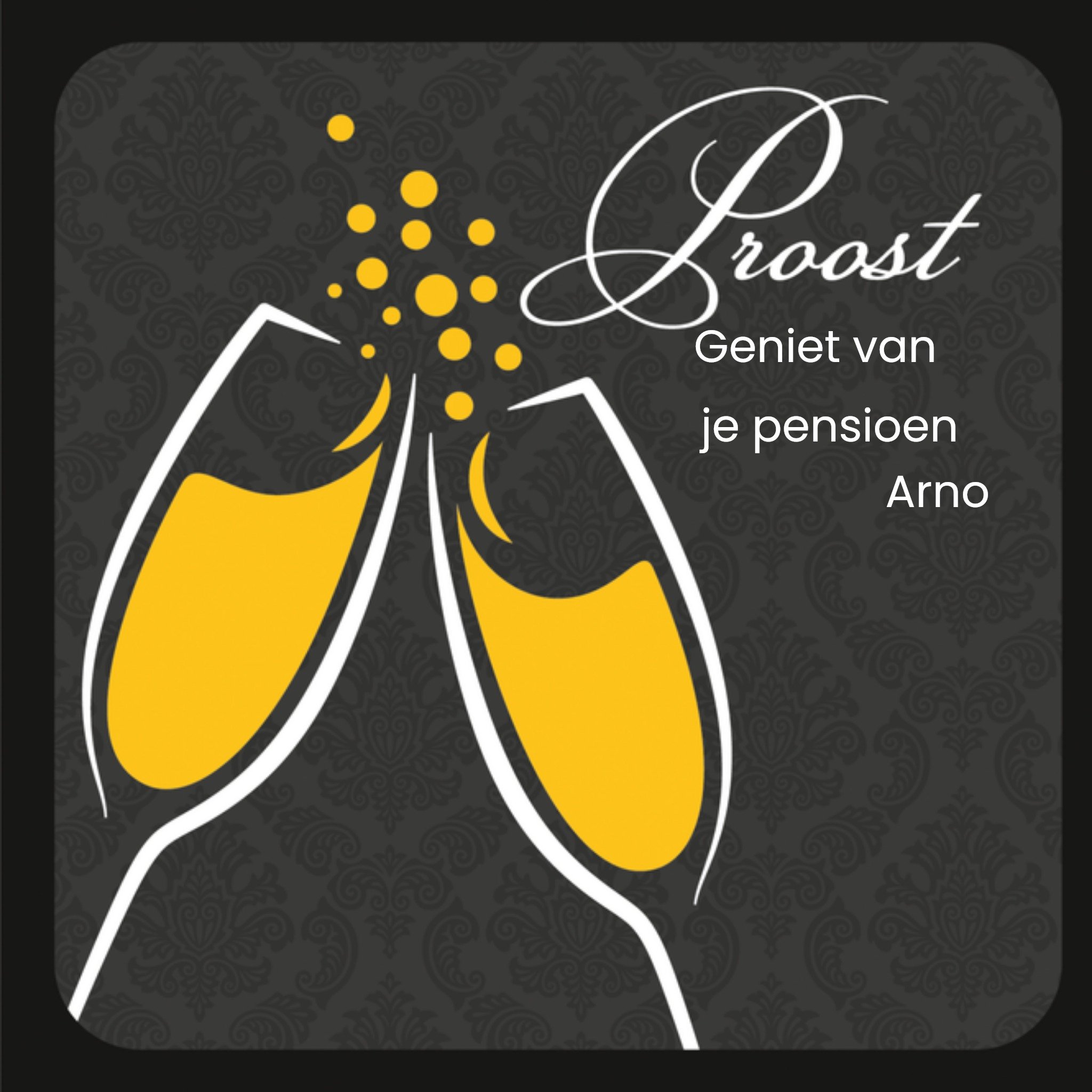 Paperclip Pensioenkaart met aanpasbare tekst Vierkante Kaart Greetz