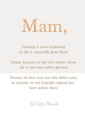 Verjaardagskaart | Mama | Corona