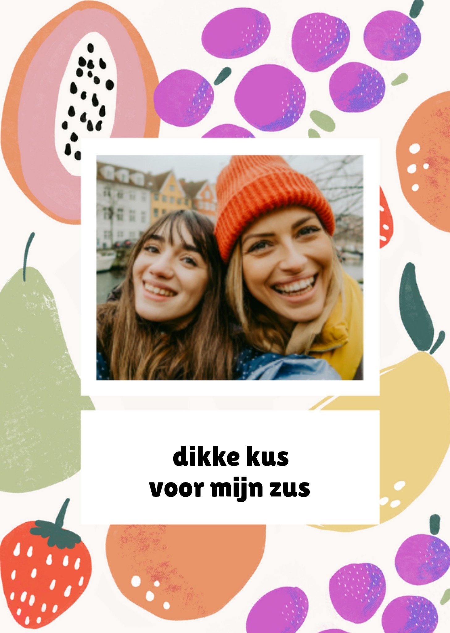 Greetz Beterschapskaart Dikke kus voor mijn zus Standard Card