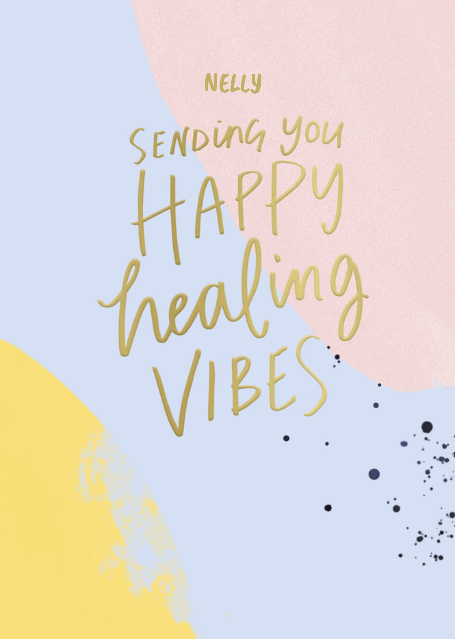 Beterschapskaart Happy healing vibes Kaart UK Greetings
