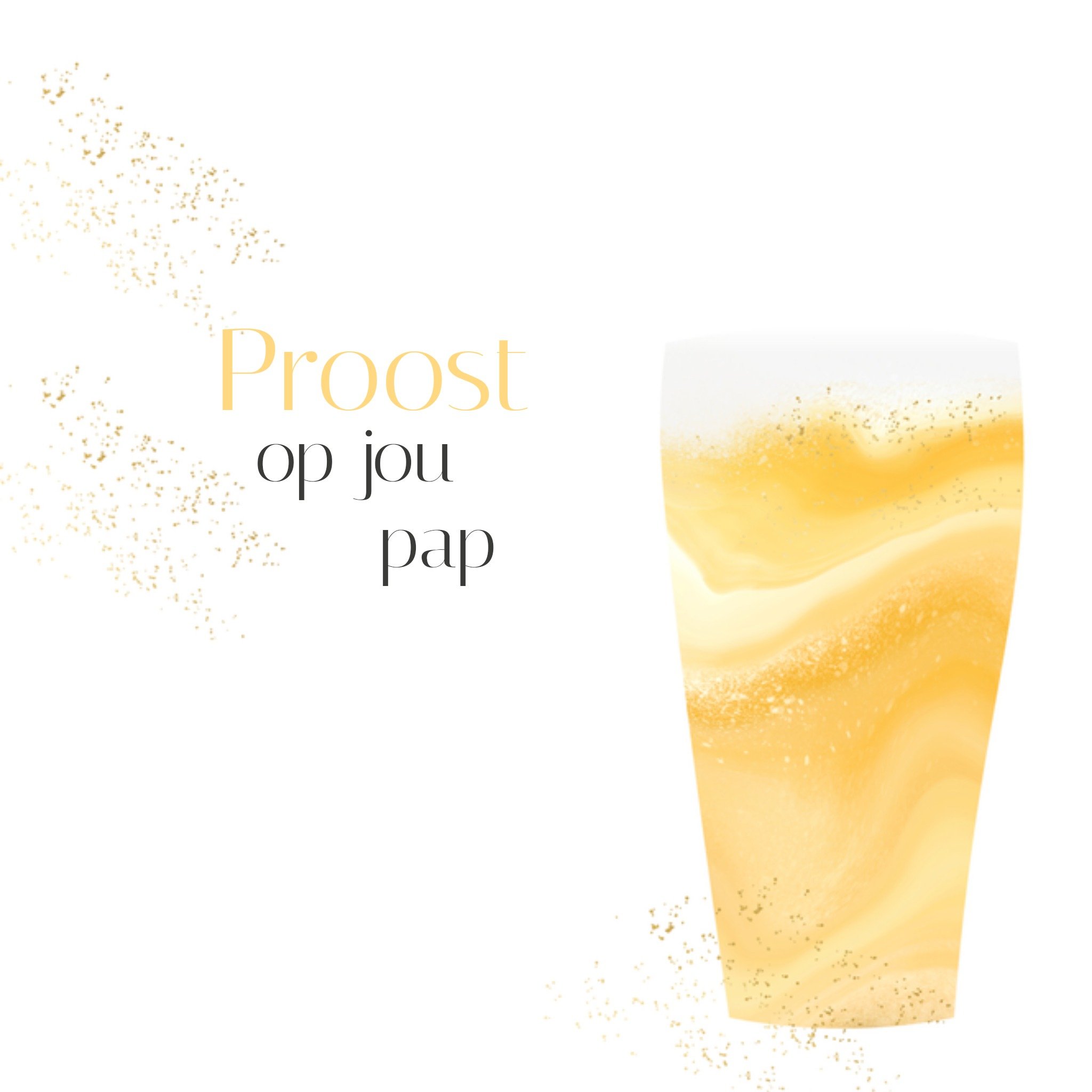 Greetz Vaderdagkaart bier proost Vierkant