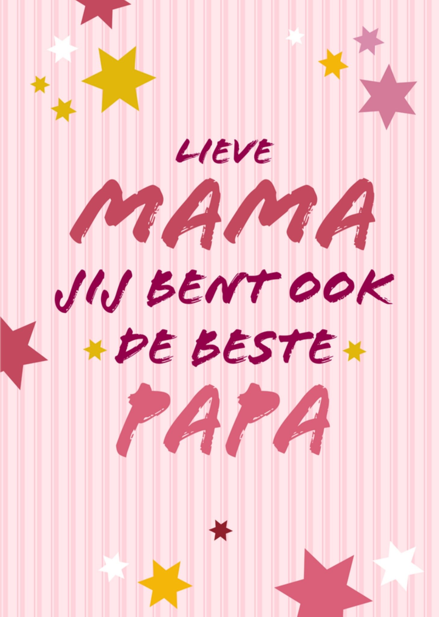 Greetz Vaderdagkaart Beste Mama en Papa Standard Card