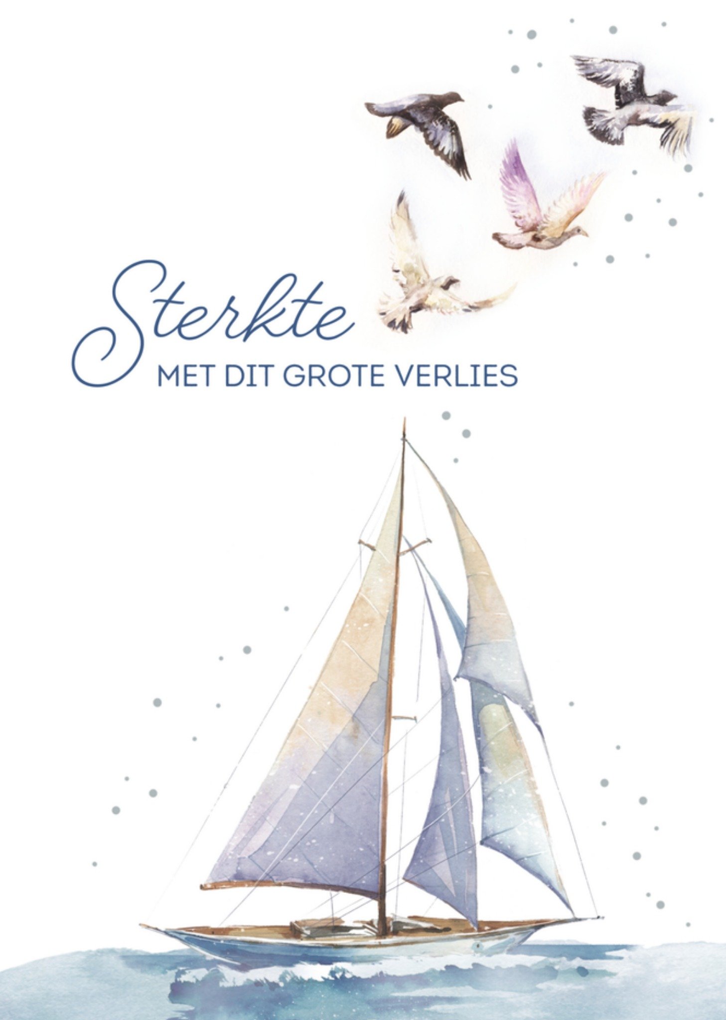 Condoleancekaart Sterkte met het verlies Kaart TMS