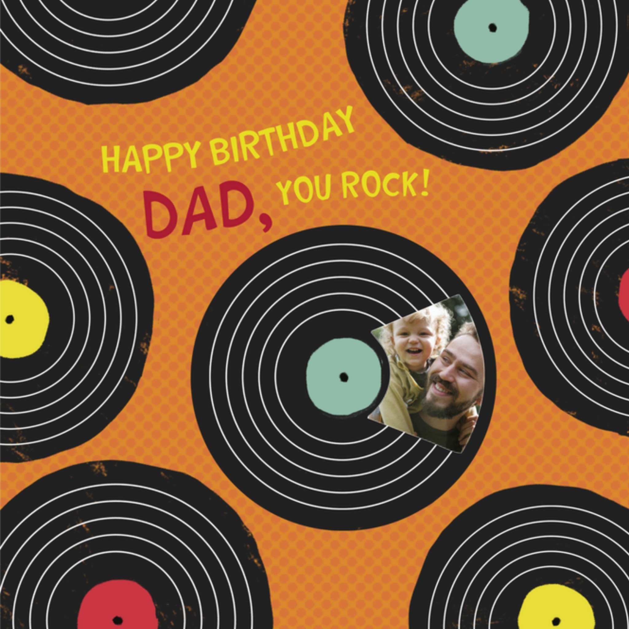 UK Greetings Verjaardag Muziek Vader Vierkant