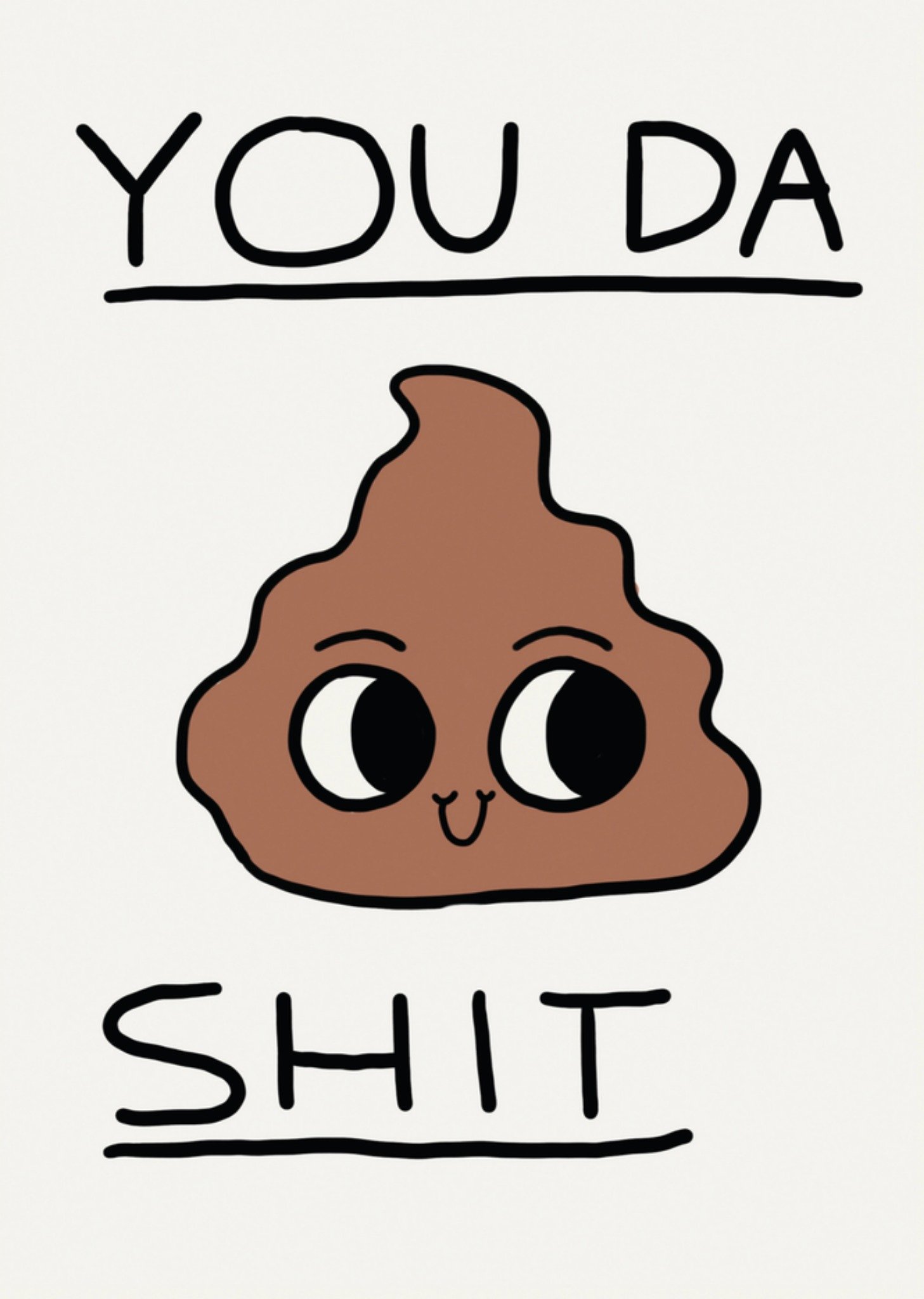 Verjaardagskaart poo smiley Kaart Jolly Awesome