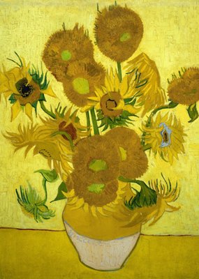 Kunstkaart met zonnebloemen Vincent Van Gogh