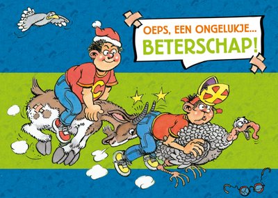 Jan van Haasteren Junior | Beterschapskaart | Oeps een ongelukje