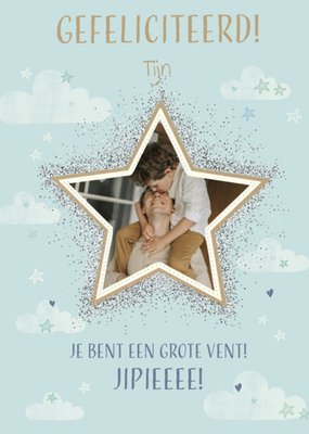 Je Bent Een Grote Vent Ster Foto Upload Gefeliciteerd Kaart