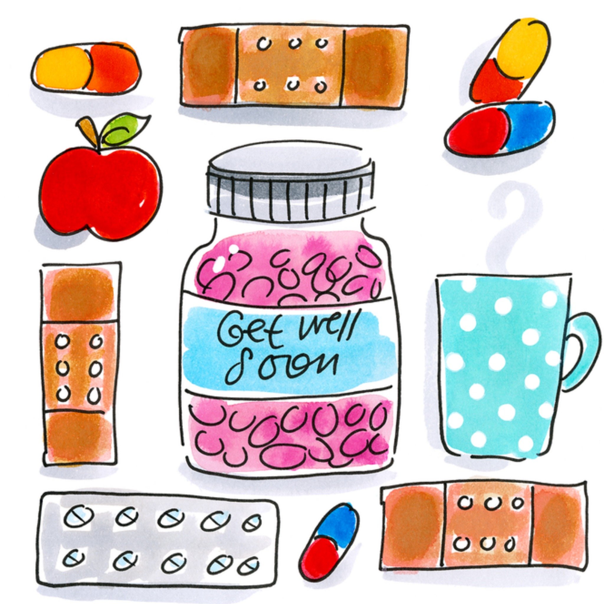 Beterschapskaart Get well soon Vierkante Kaart Blond Amsterdam