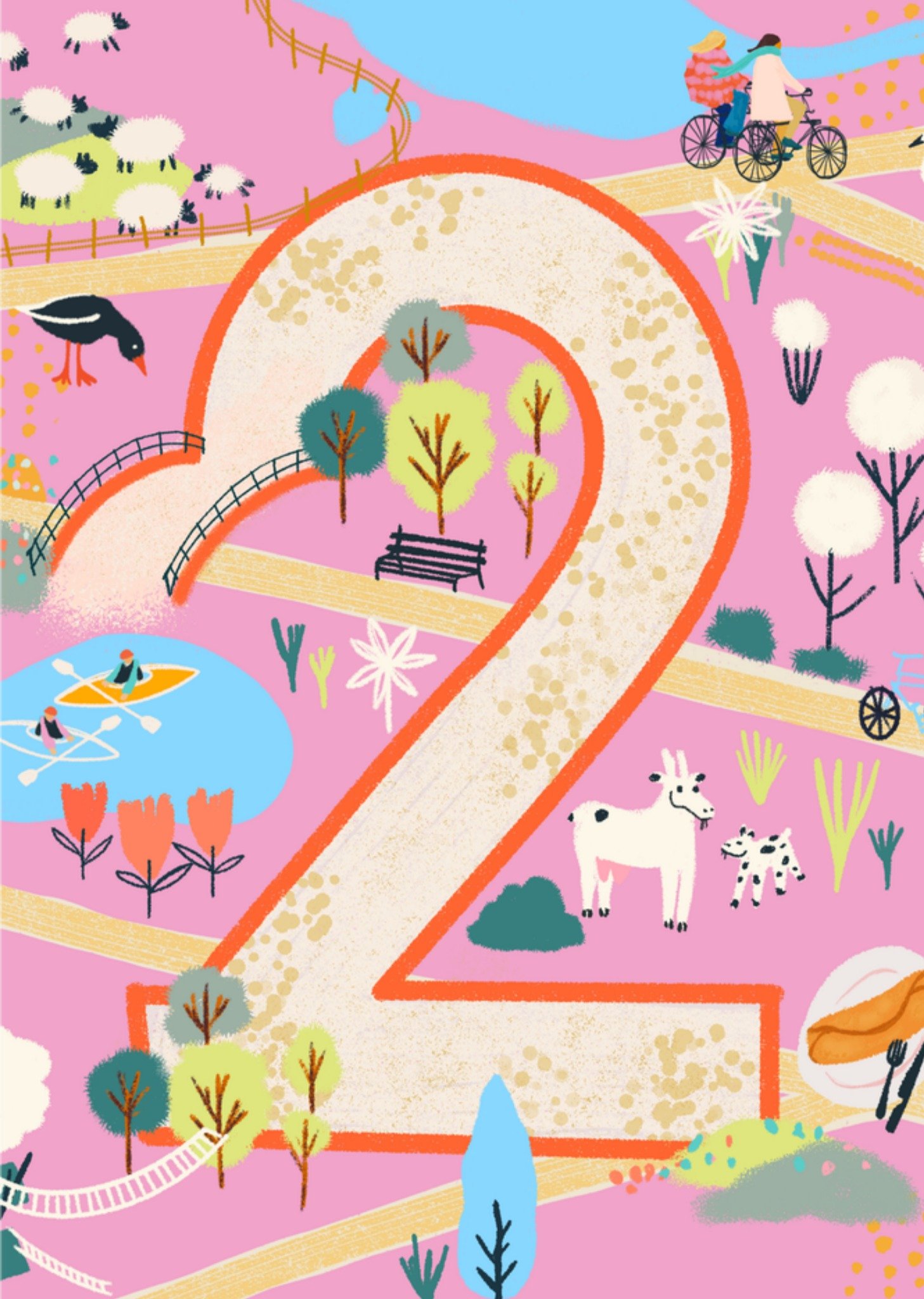 Greetz Verjaardagskaart 2 Dochter Standard Card