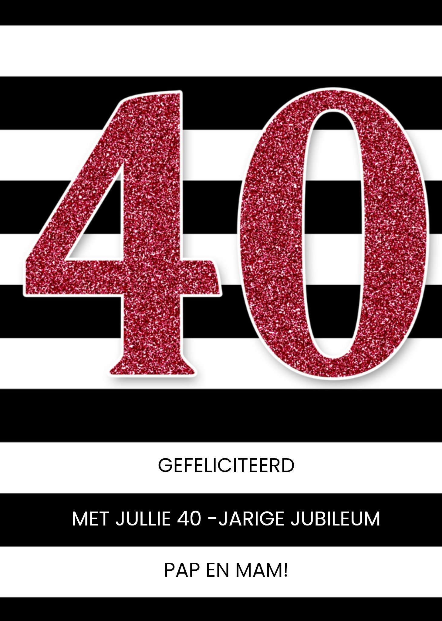 Greetz Huwelijksjubileum 40 jaar getrouwd Standard Card