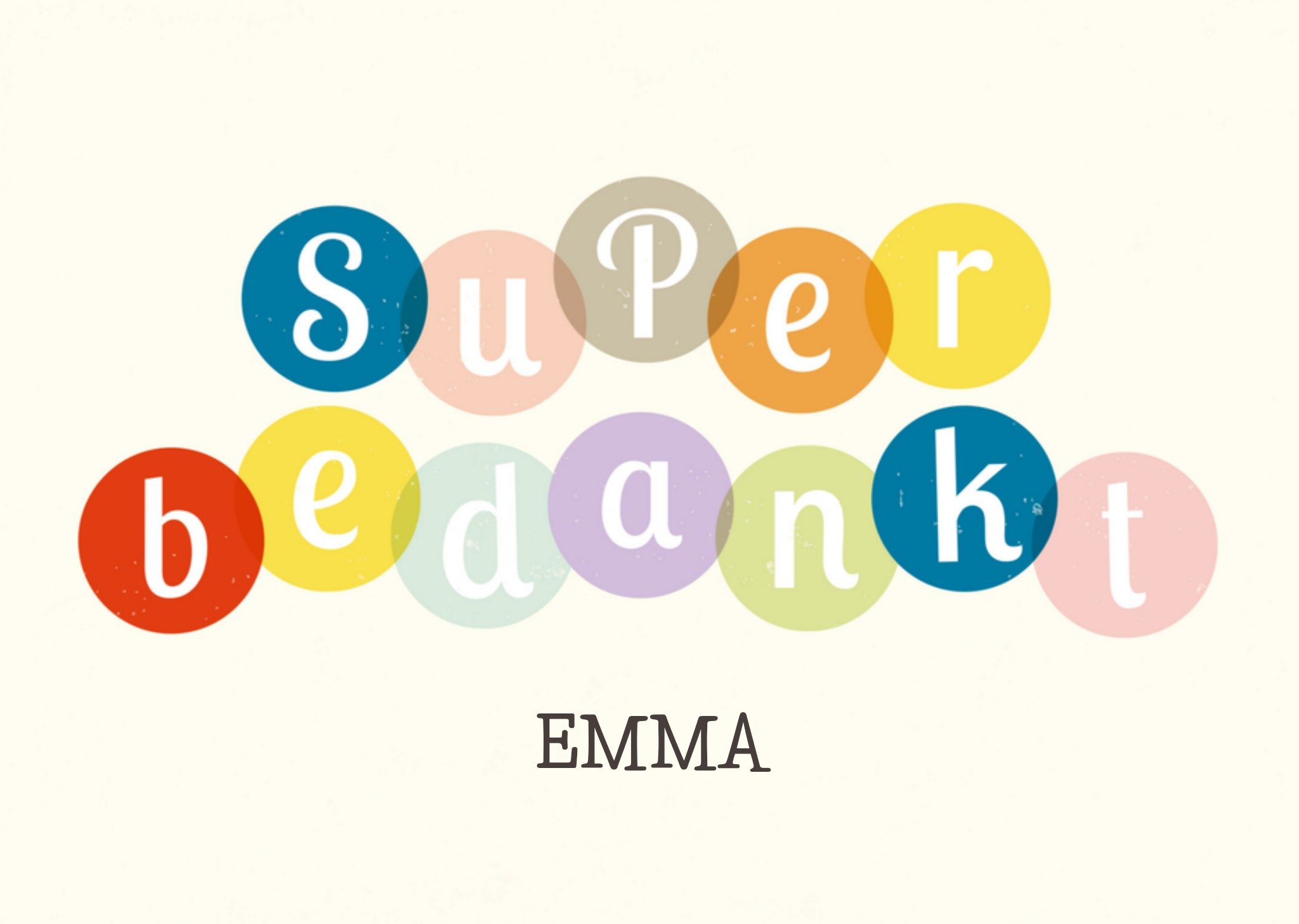 Bedankkaart met naam Kaart Greetz