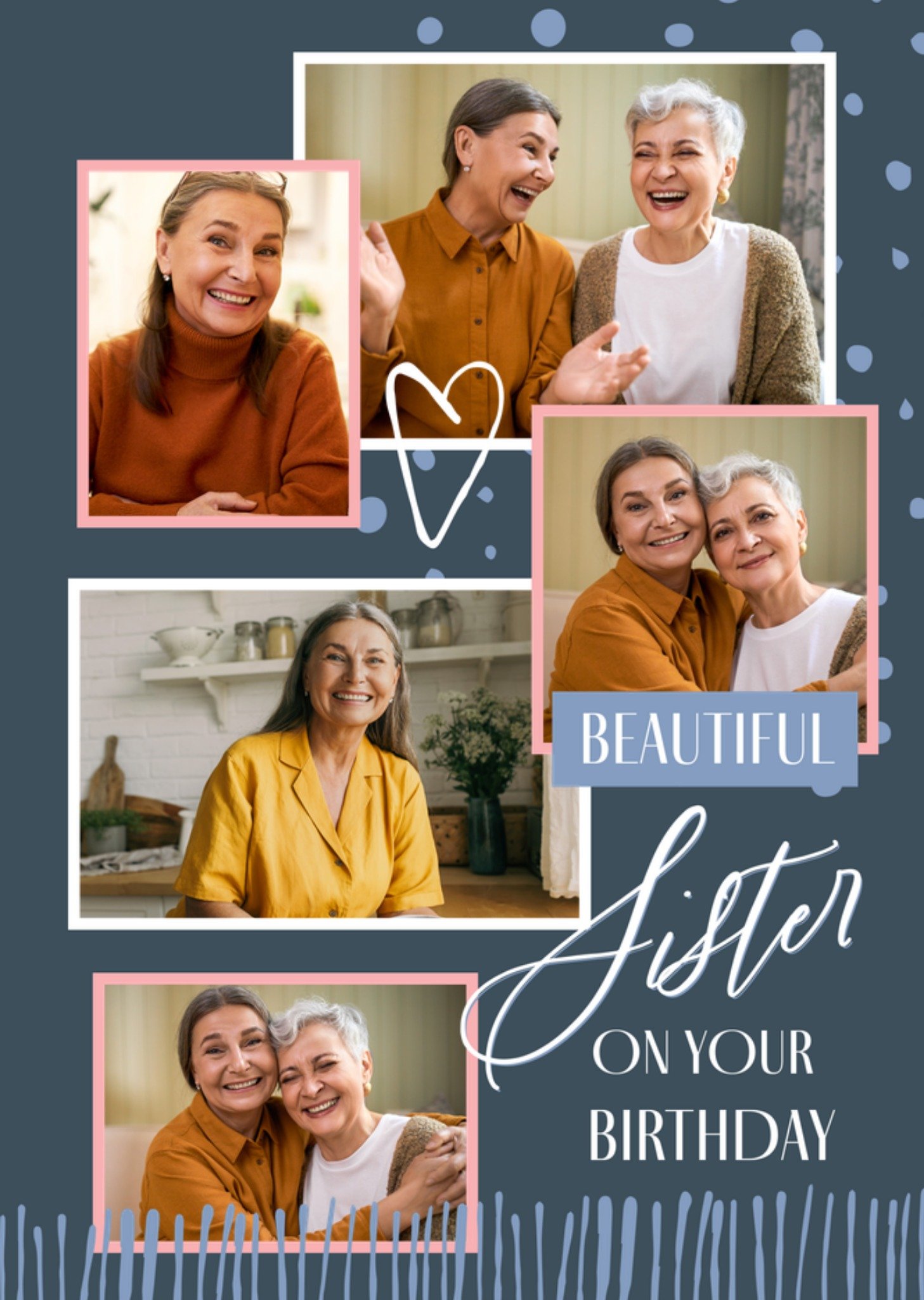 Verjaardagskaart Beautiful Sister Greetz