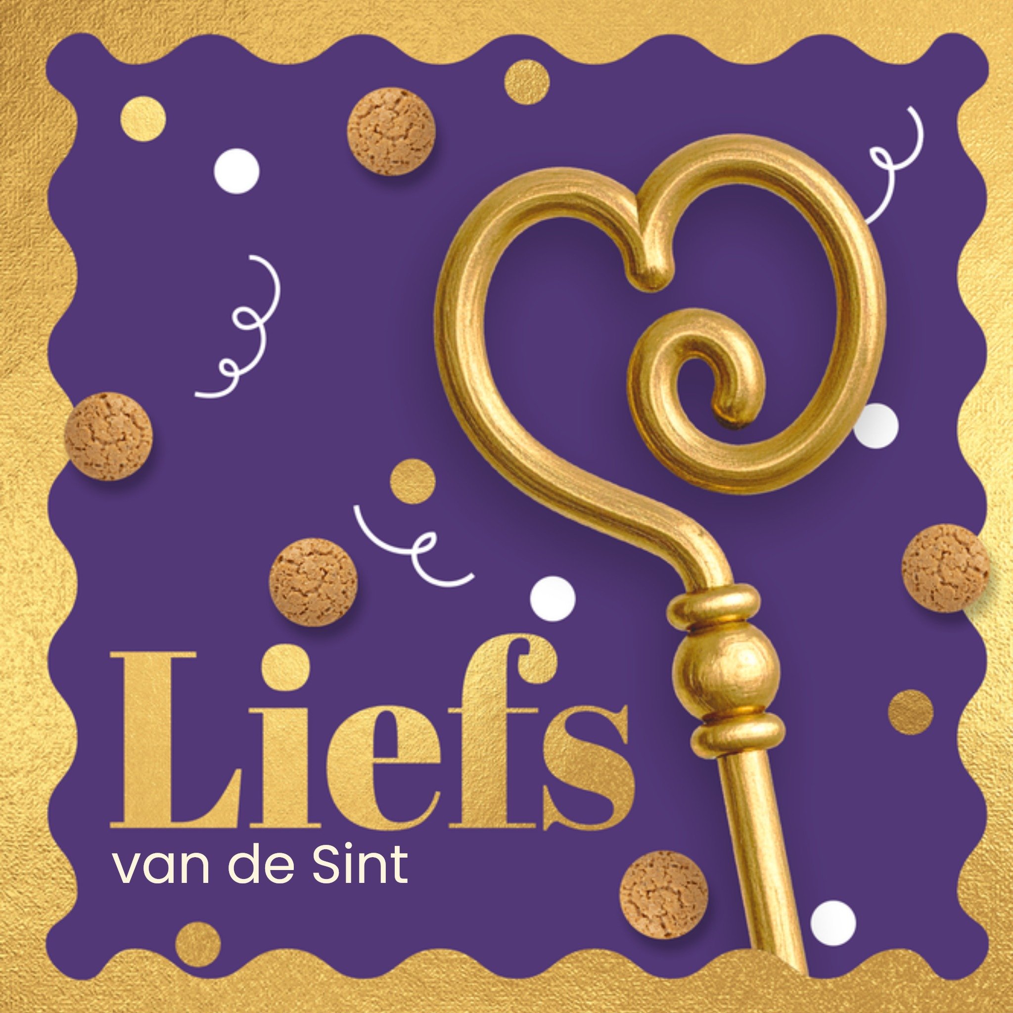 Luckz Sinterklaas kaart Liefs van de Sint Vierkant