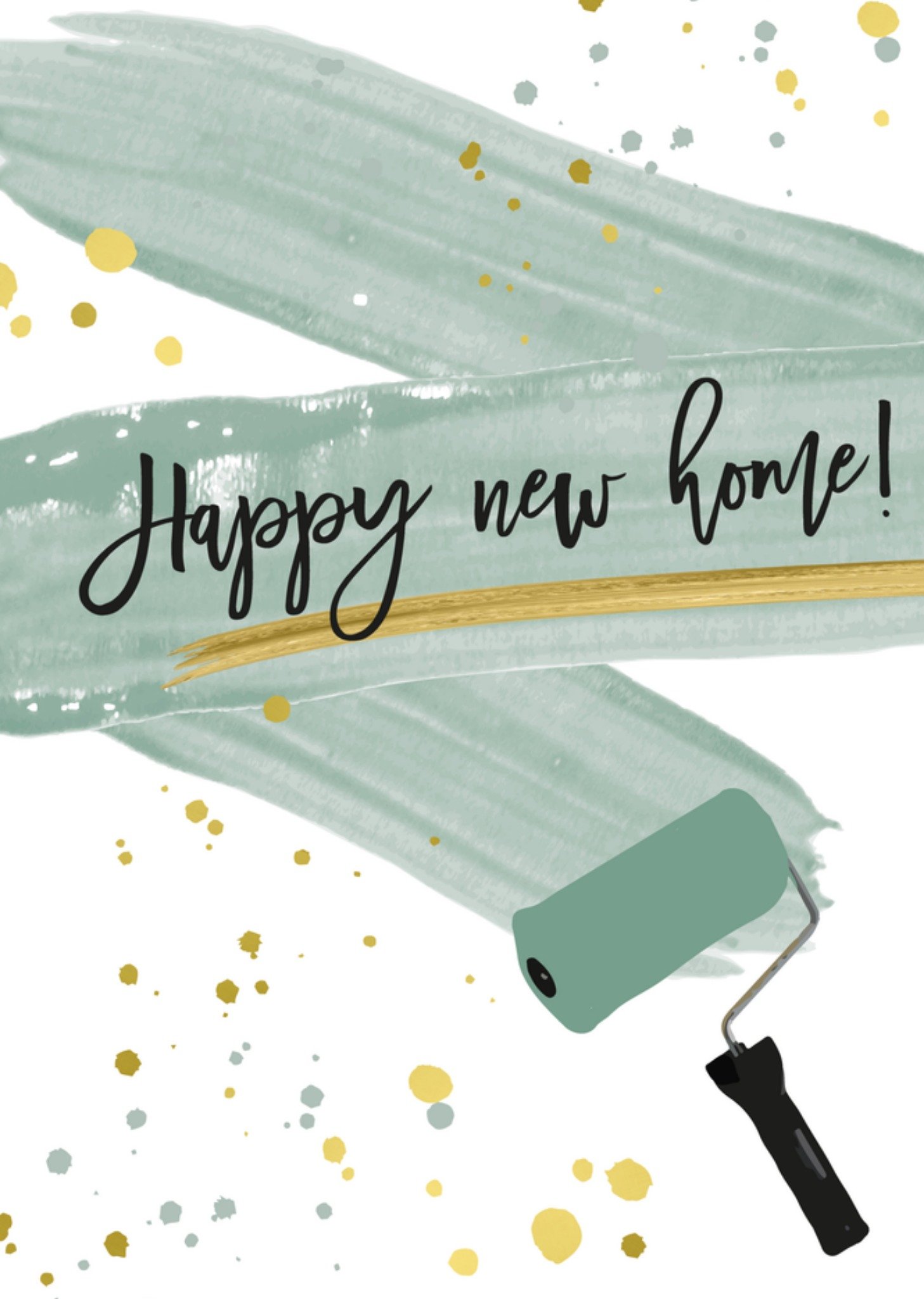 Nieuwe woning Illustratie Verf Kaart Tsjip