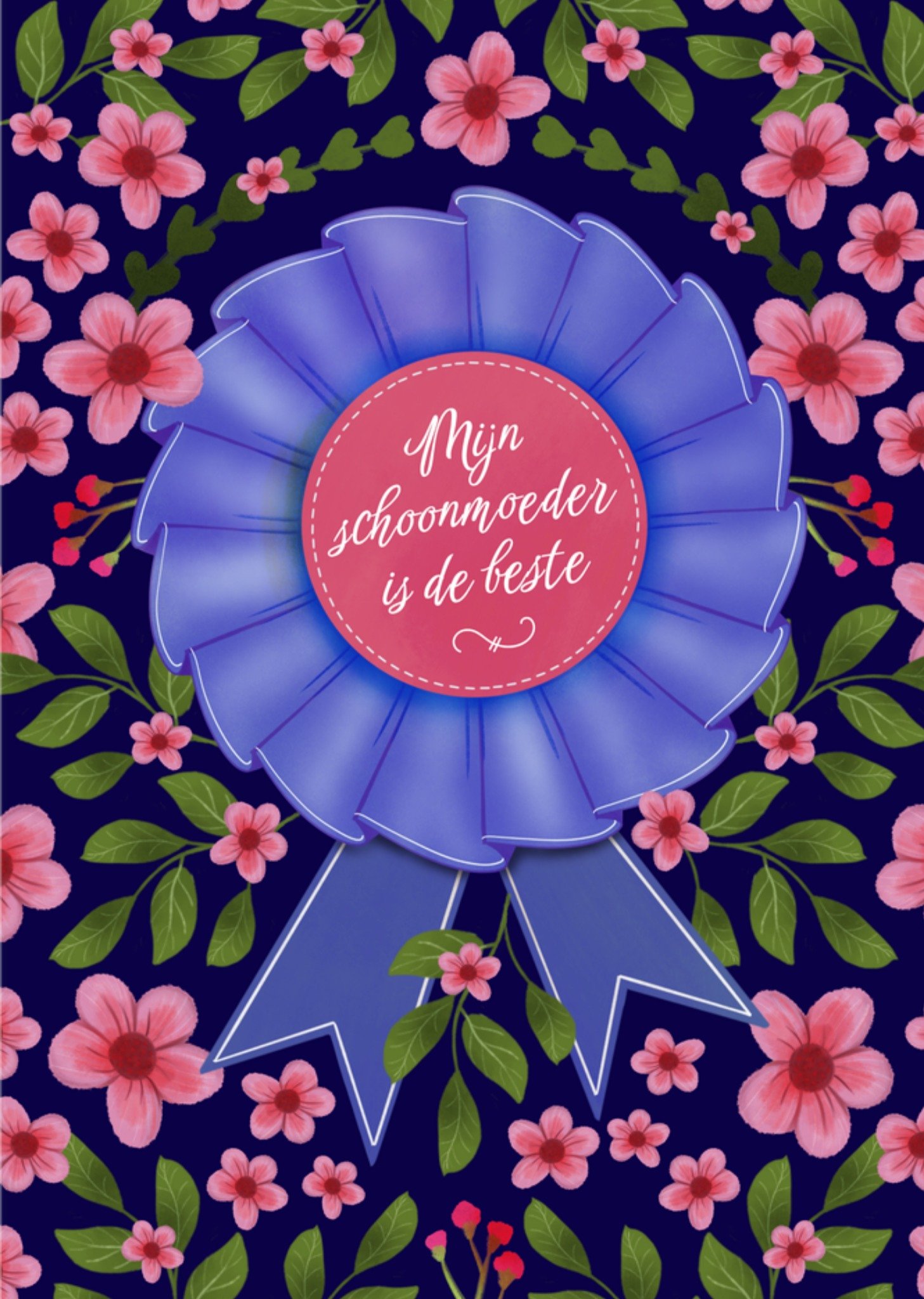 Moederdagkaart Rozet schoonmoeder Greetz