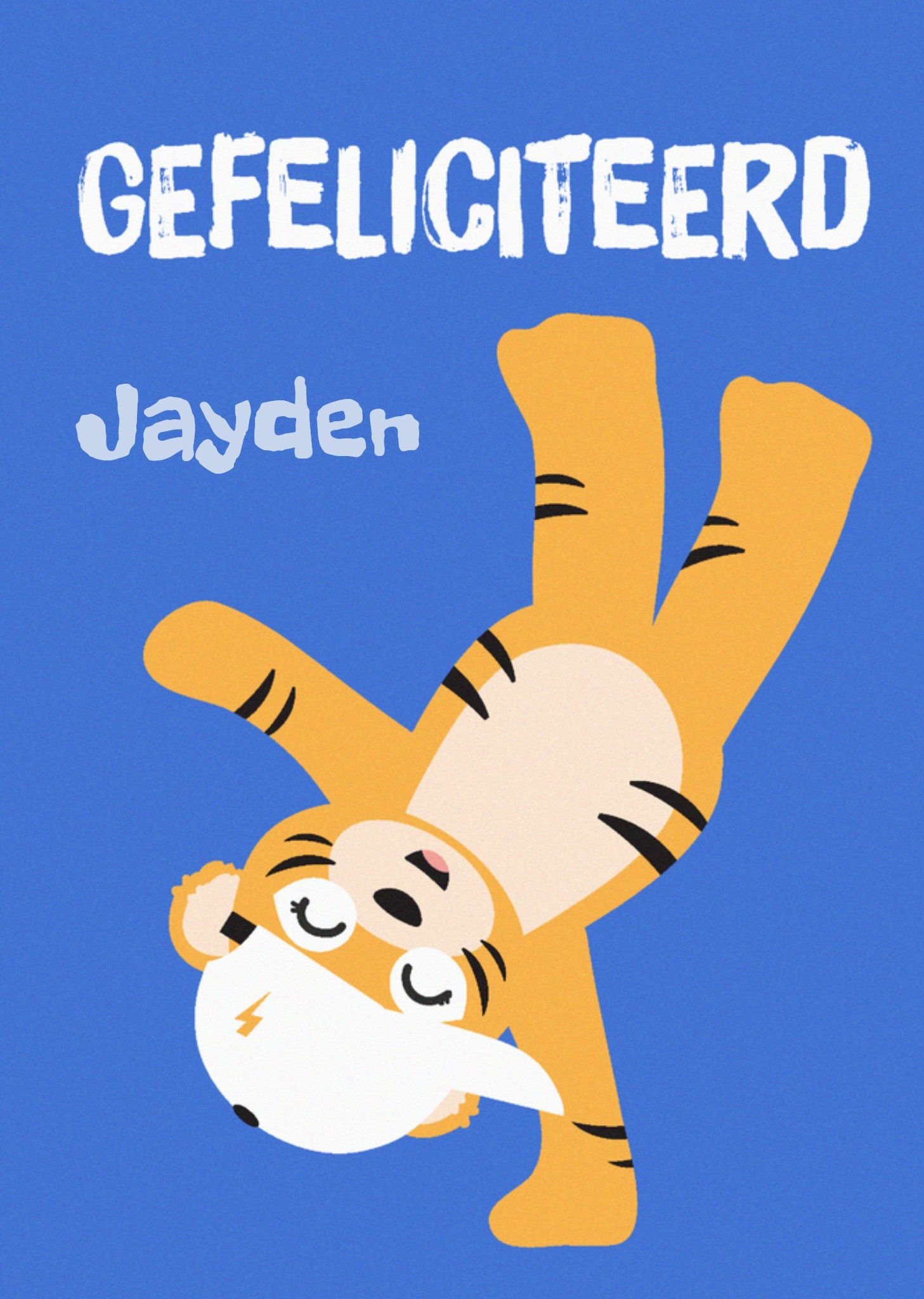 Verjaardag Tijger Kind Kaart Greetz