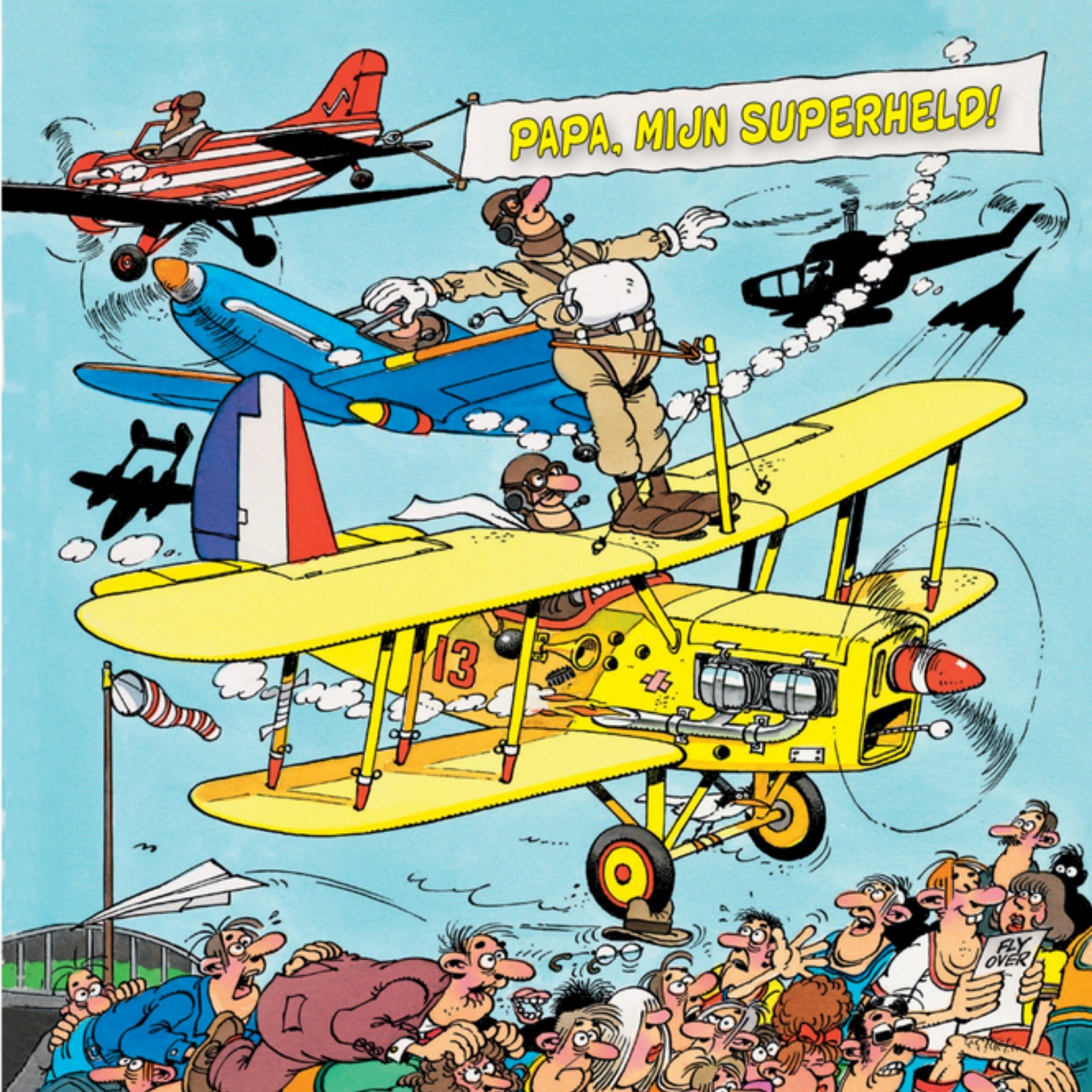 Jan van Haasteren - Vaderdagkaart - vliegtuig
