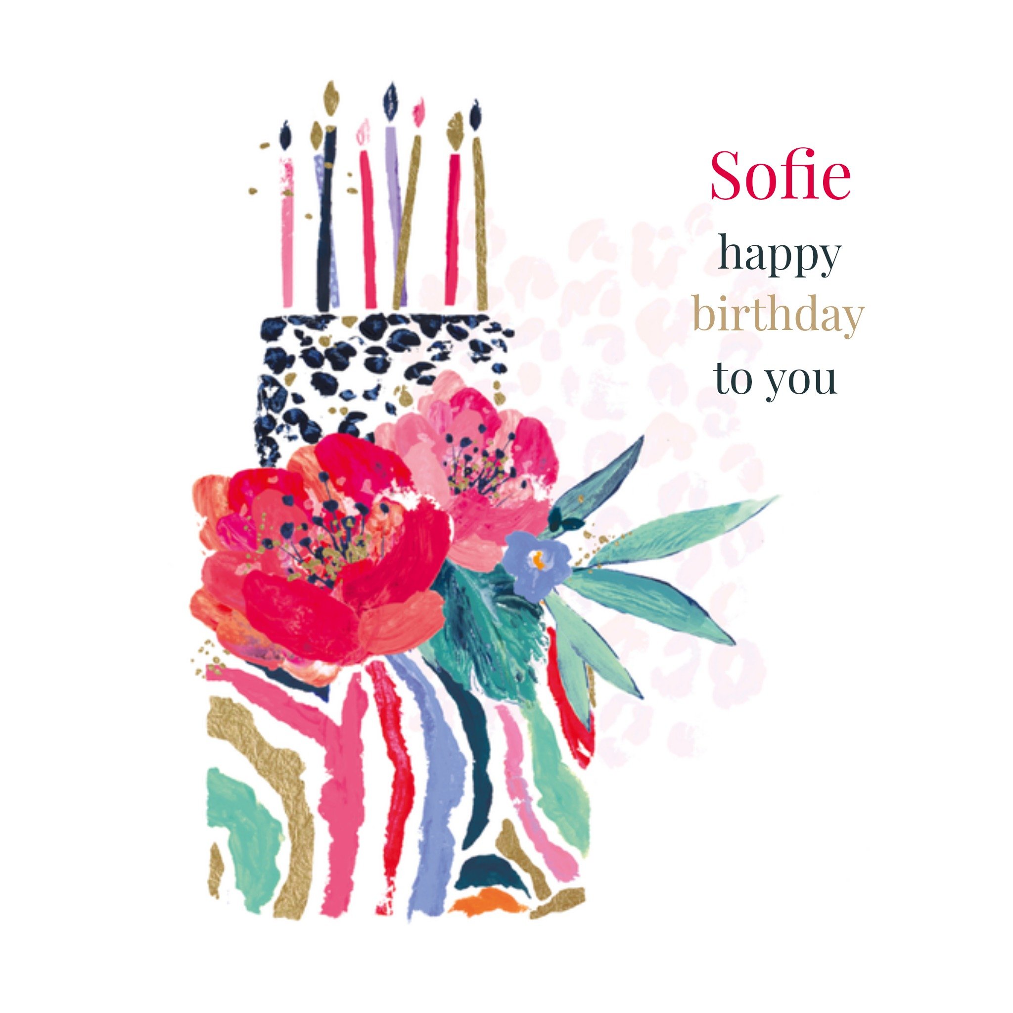 HotchPotch Verjaardagskaart Taart Vierkante Kaart Hotchpotch